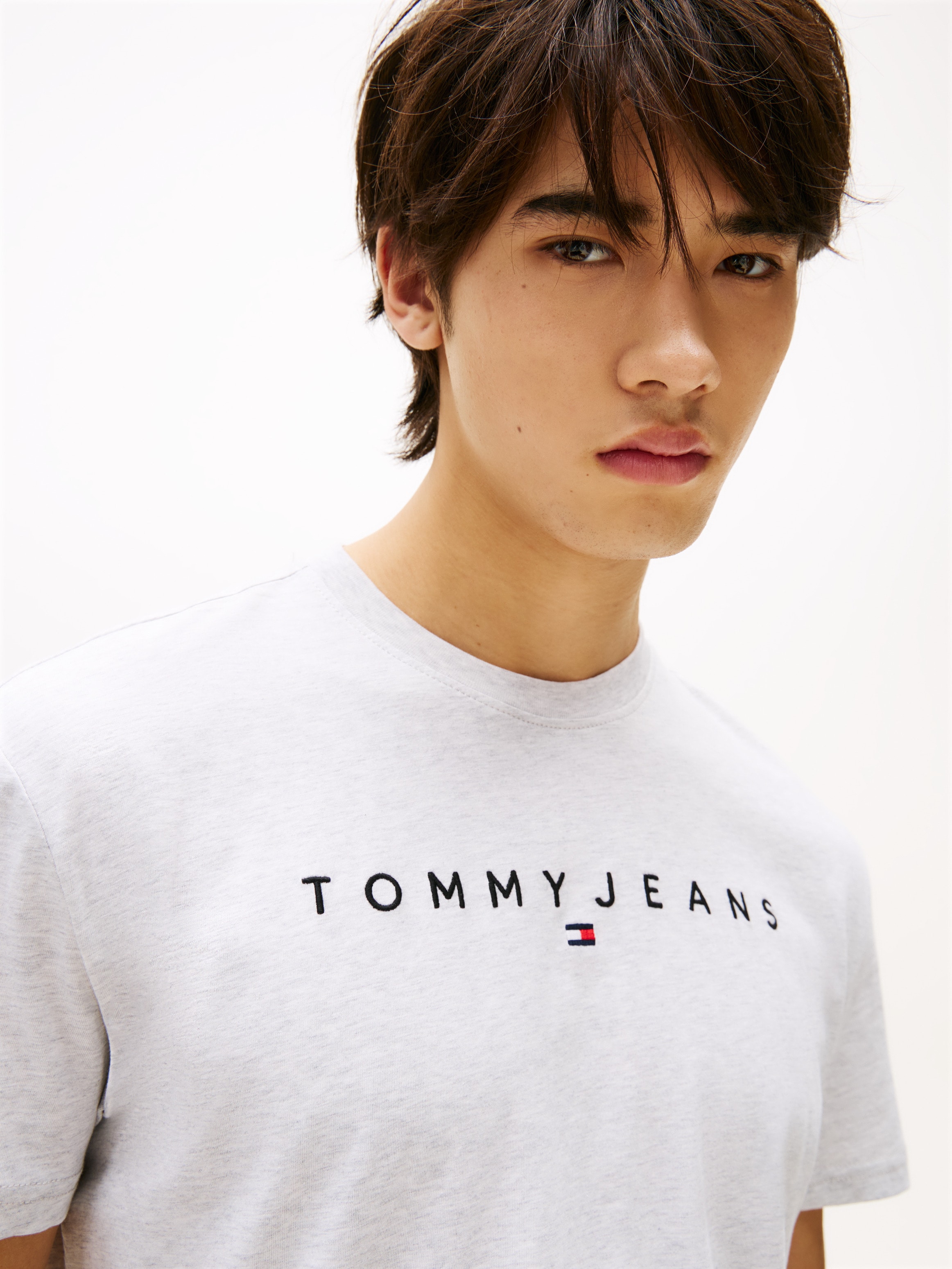 Tommy Jeans "TJM REGULAR LINEAR LOGO EXT" Rundhals, Regular Fit