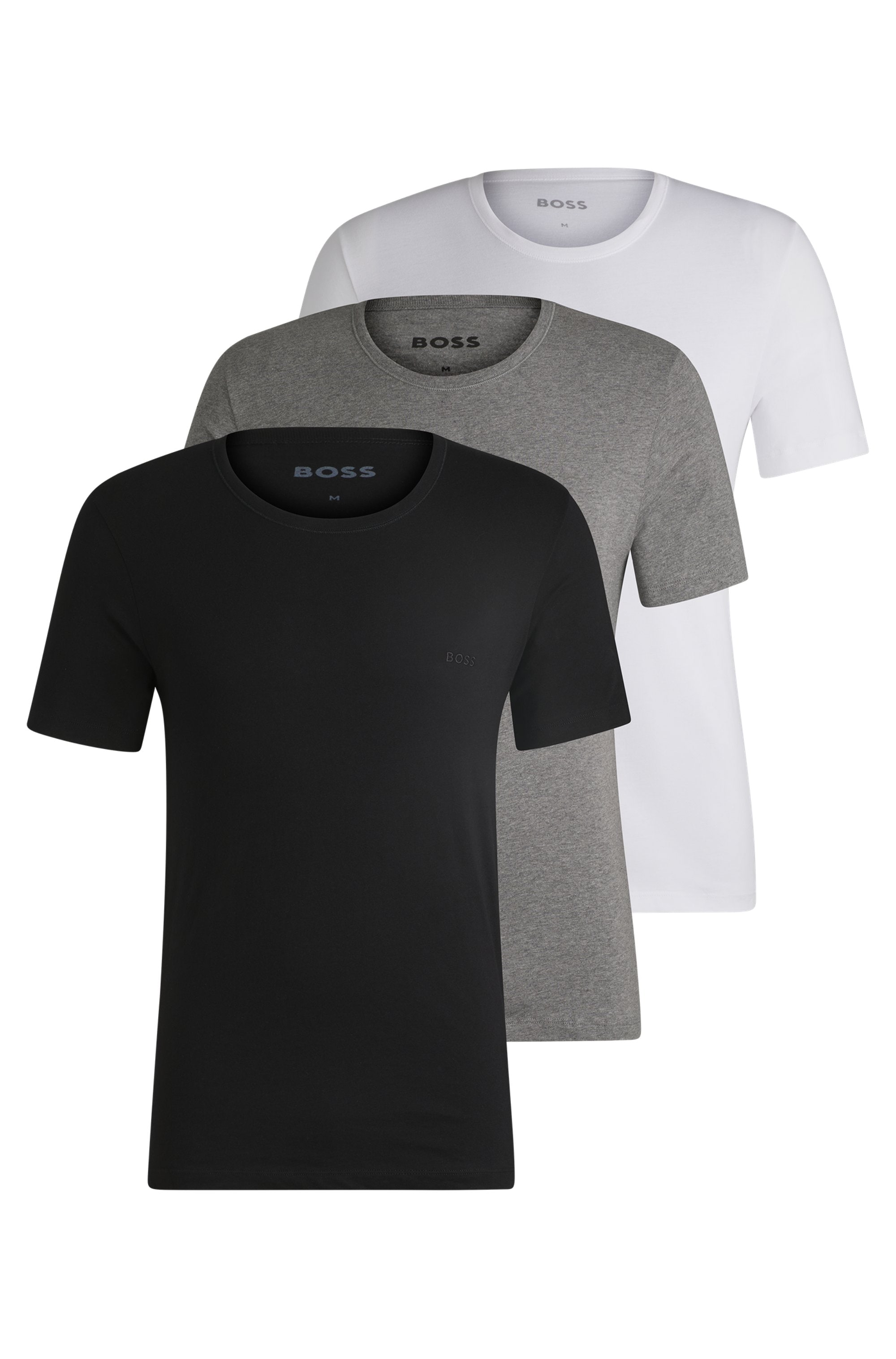 BOSS T-Shirt "Rundhals BOSS ONE", (Packung, 3 tlg., 3er-Pack), mit dezentem günstig online kaufen