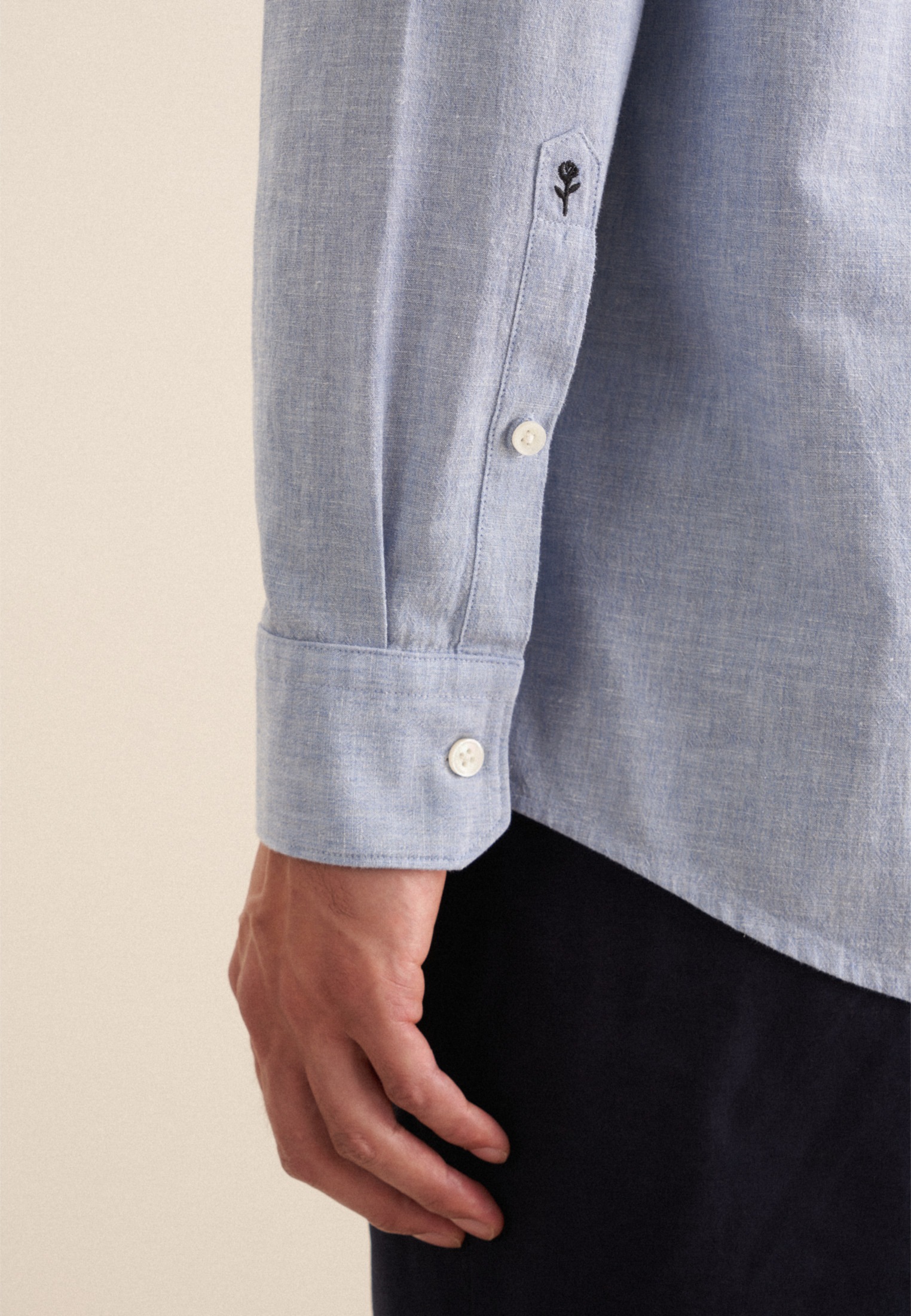seidensticker Businesshemd »Schwarze Rose«, Regular Langarm Button-Down-Kragen Uni