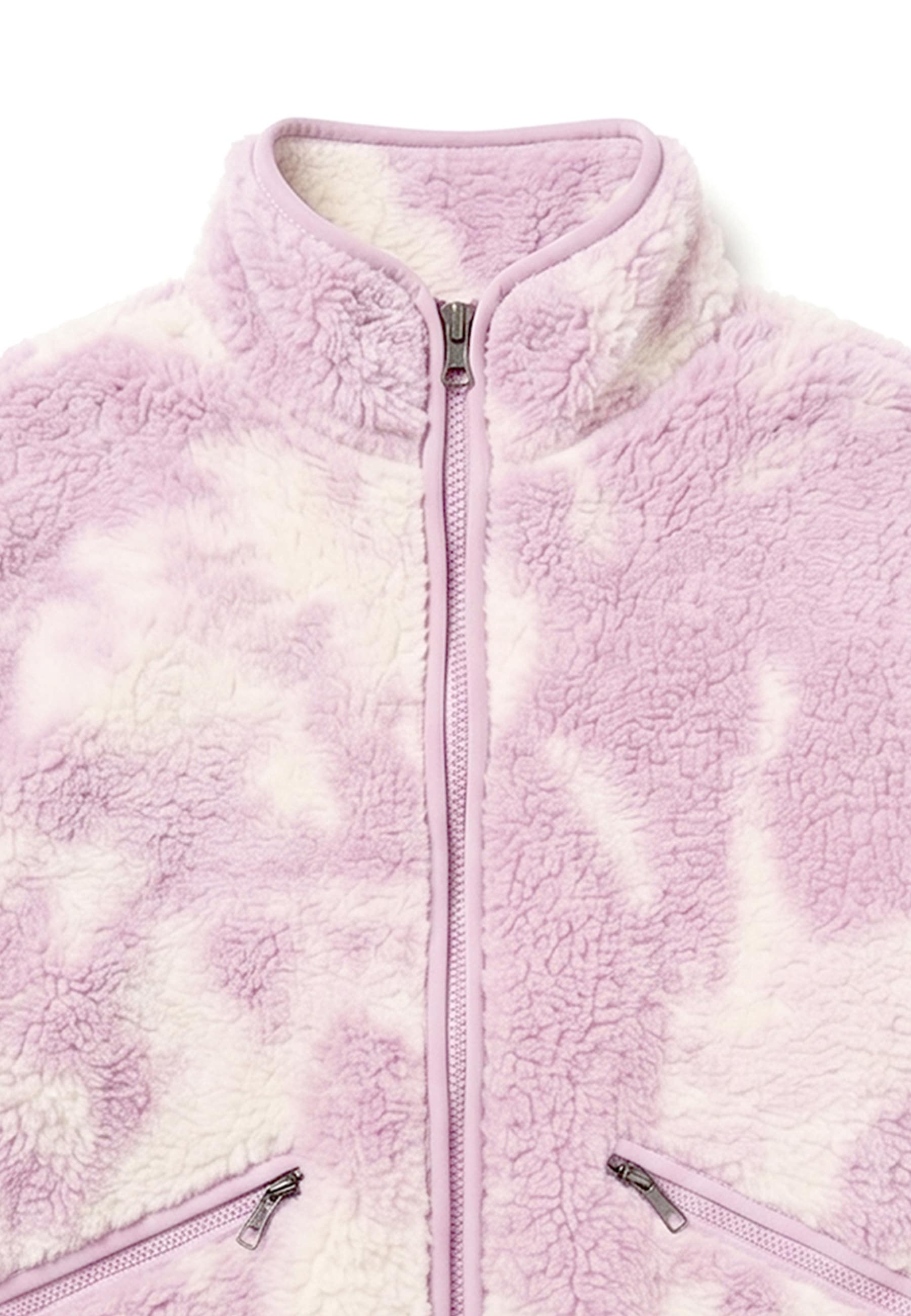 URBAN CLASSICS Fleecejacke »Urban Classics Ladies Printed Sherpa Jacket« 1 Stk. tlg. ohne Kapuze