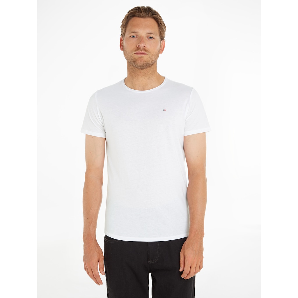 Tommy Jeans T-Shirt »TJM SLIM JASPE C NECK«, Classics Slim Fit mit Markenlabel