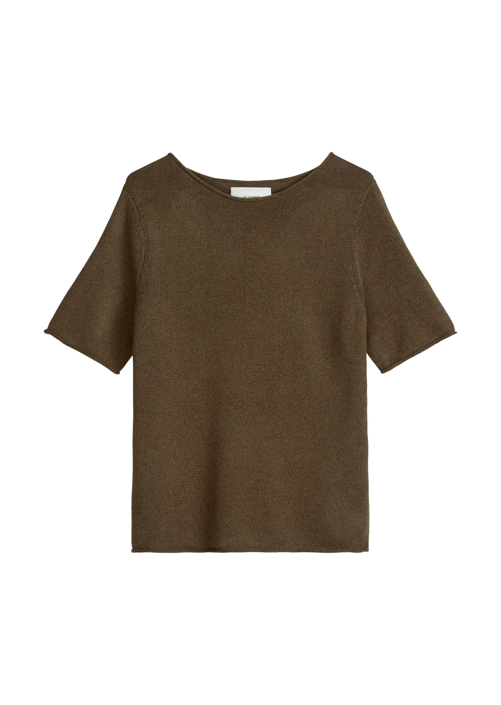 Marc O'Polo Kurzarmpullover »aus Organic Cotton-Leinen-Mix«