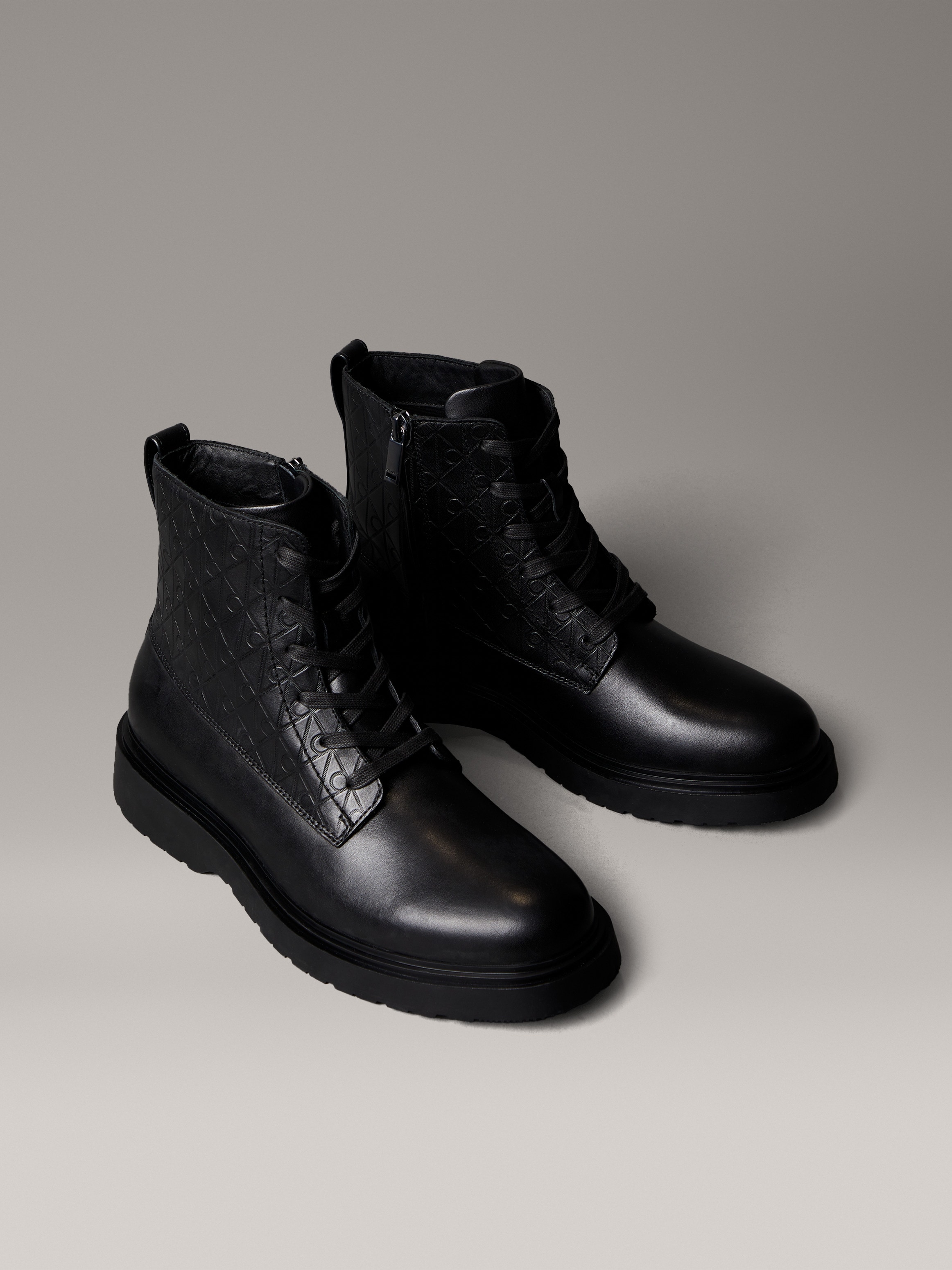 Calvin Klein Schnürboots "COMBAT ESS LACE UP ZIP BOOT AOP", Schnürstiefelet günstig online kaufen