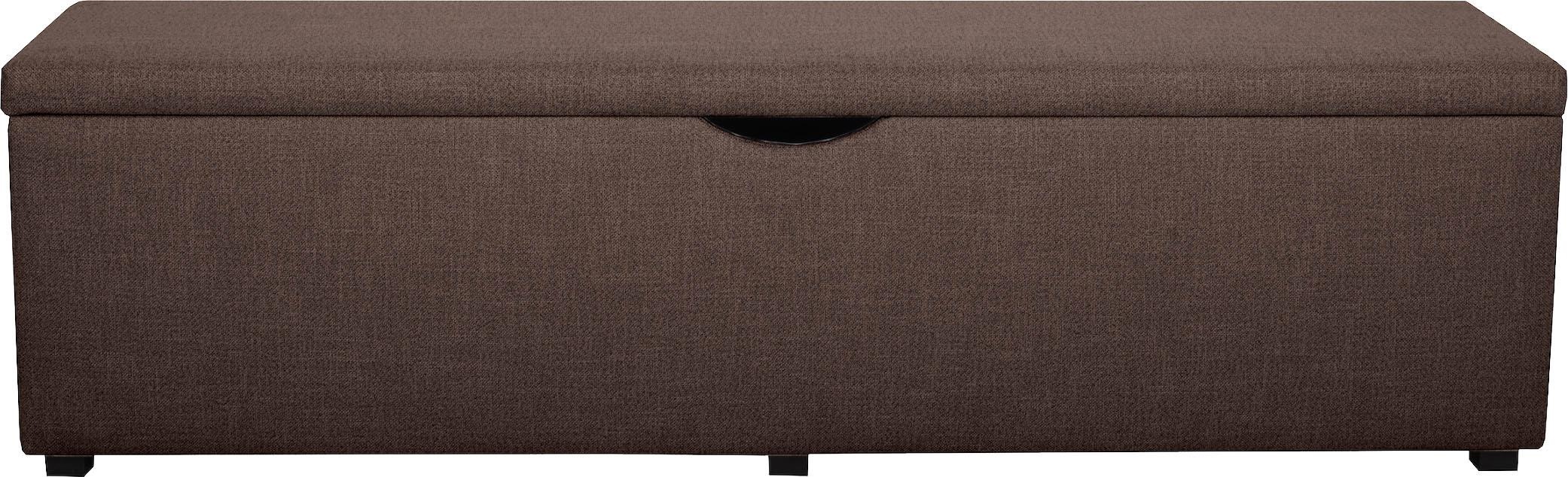 Hockerbank HOME AFFAIRE "Standard", braun, B:160cm H:42cm T:40cm, Struktur fein (100% Polyester) für Bett »Classico«, »Piazza«, »Premium« und »Vega«;Struktur (100% Polyester) für Bett »Crato« und »Lucina«;Struktur (60% Baumwolle, 40% Leinen) für Bett »Kis