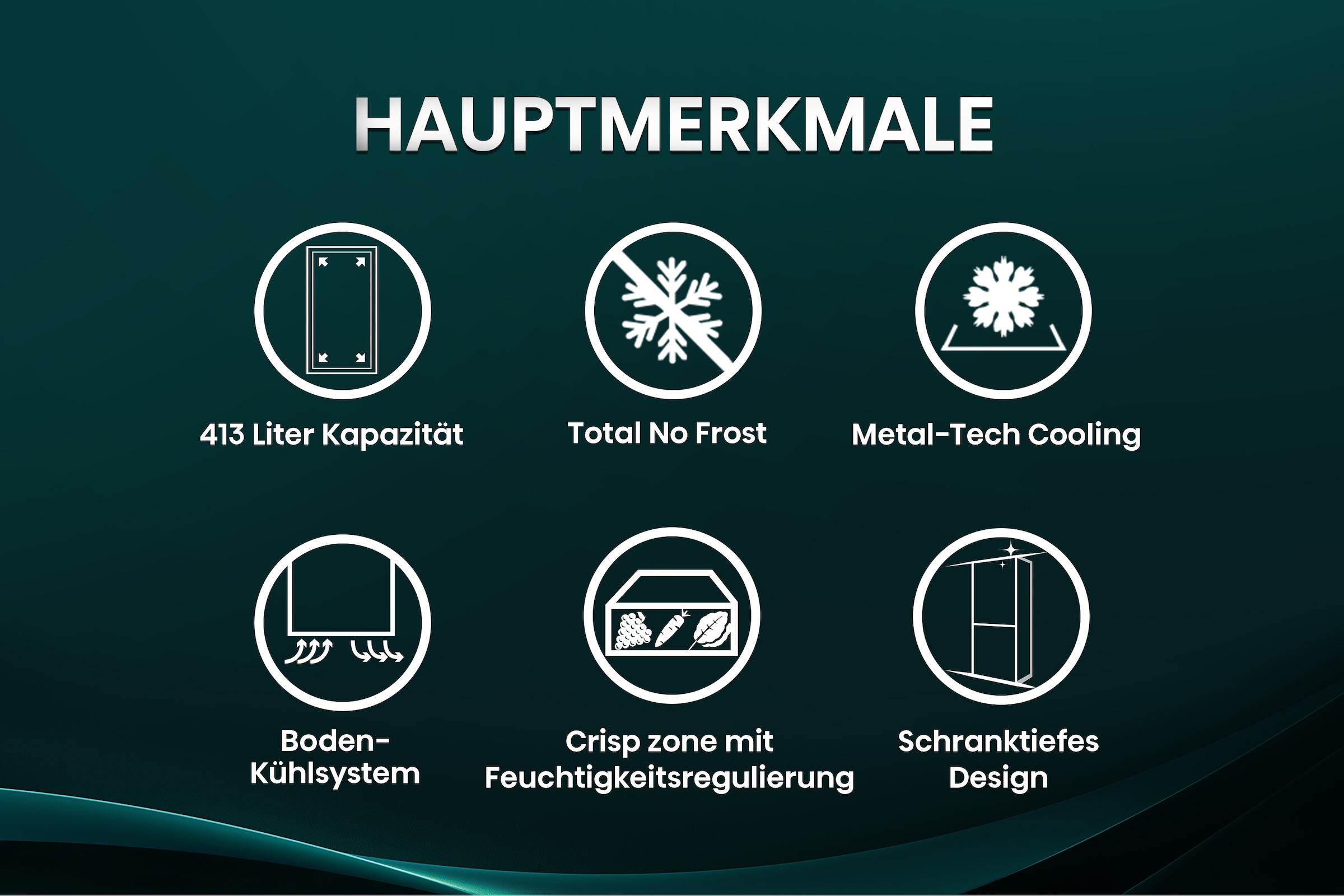 Hisense Kühl-/Gefrierkombination »RB5P410SACC«, BigVolume - 413 Liter Volumen