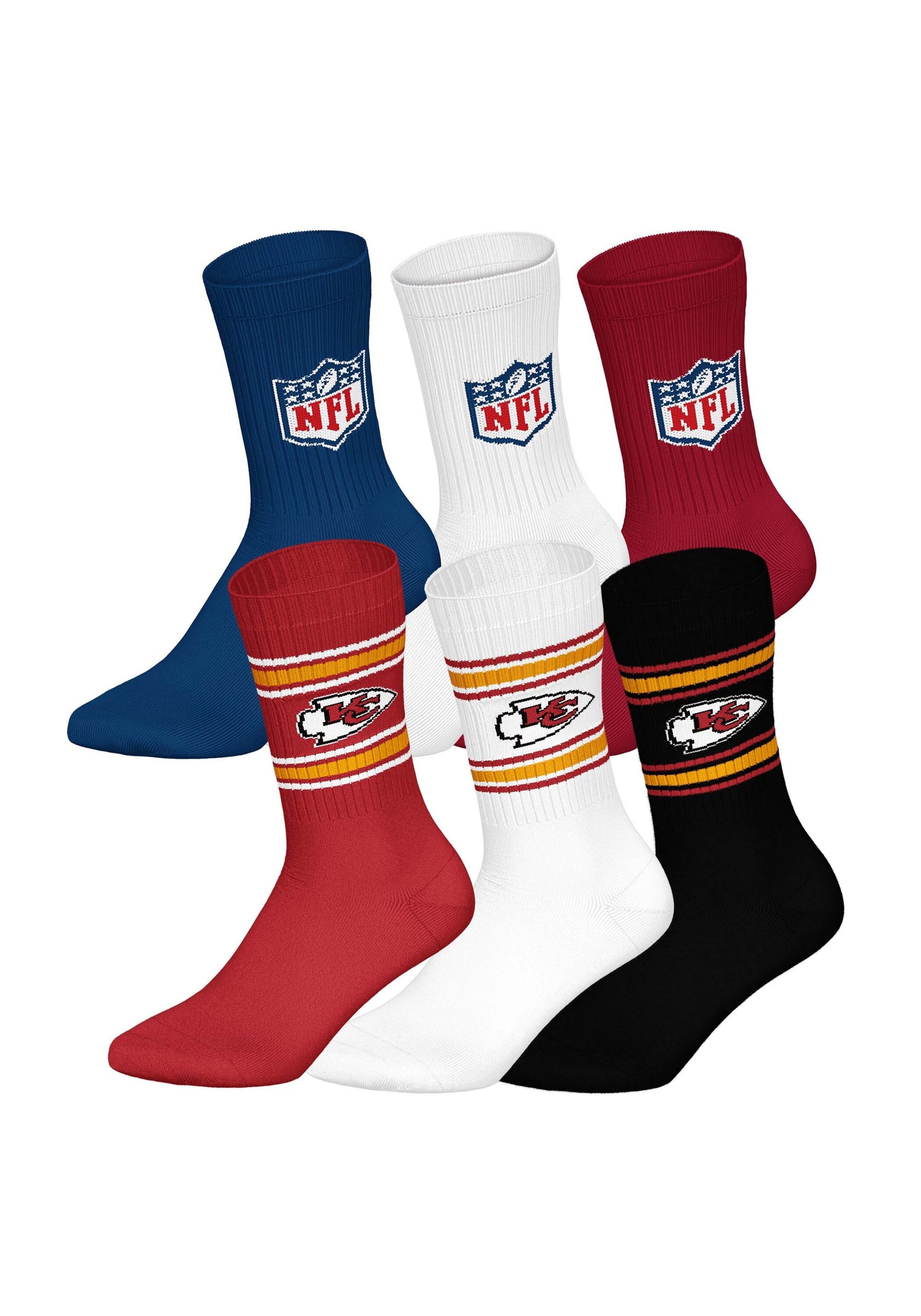 NFL Kurzsocken "Socken NFL 6Pack Crew Socks 6er Pack"