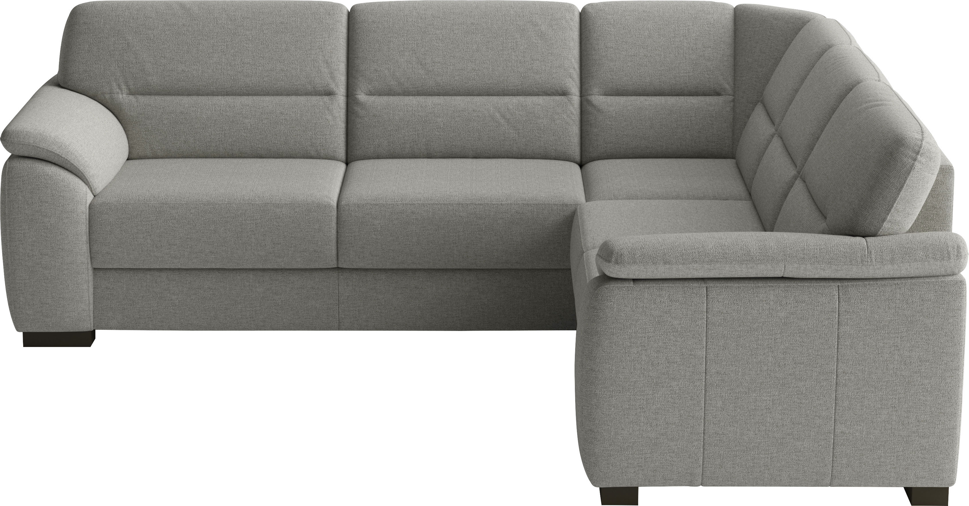 sit&more Ecksofa "Montego L-Form, B: 256 cm, große Stoffauswahl, Komfortsitzhöhe 46 cm" optional Schlaffunktion und Schubkasten mit Stauraum