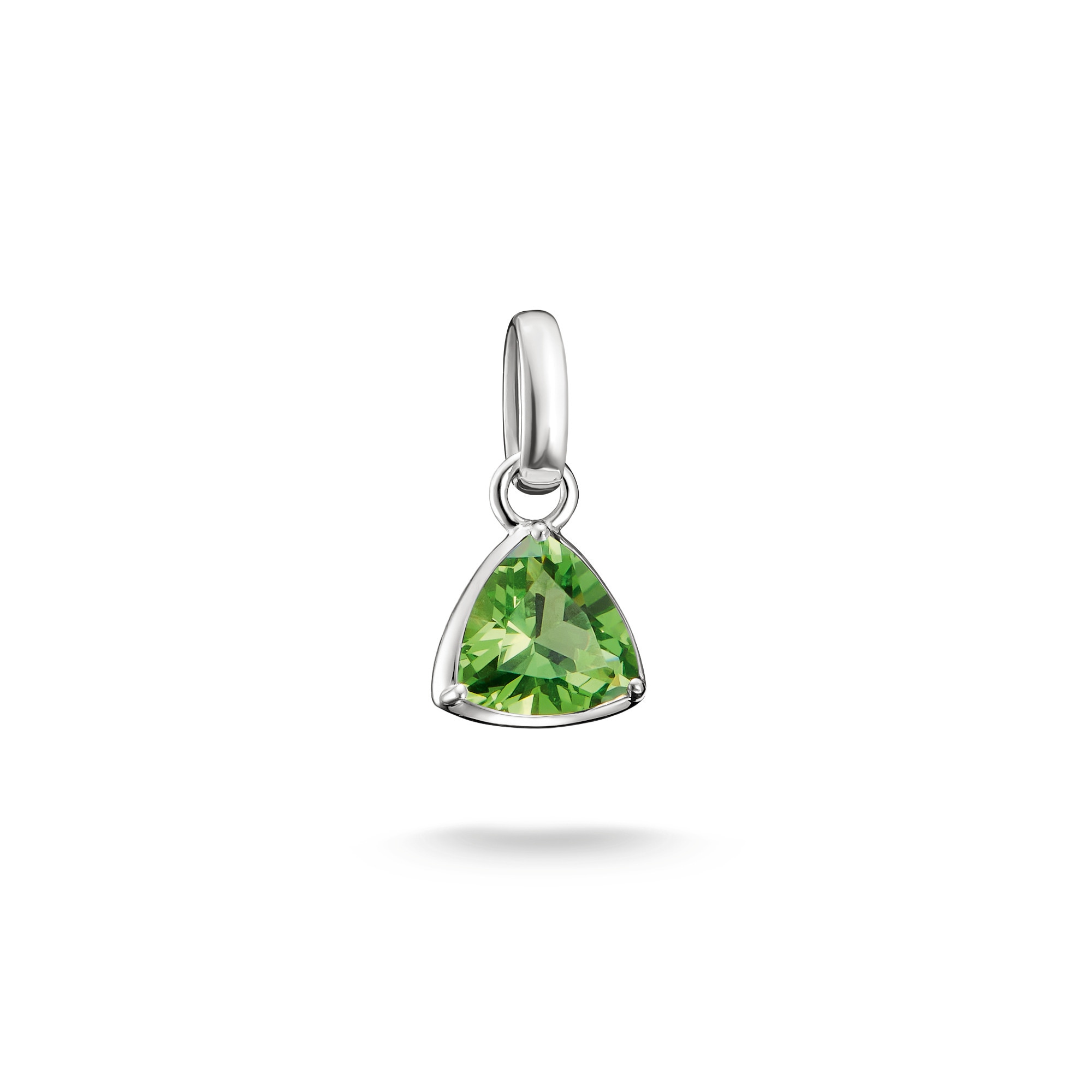THOMAS SABO Damen Charm-Einhänger "Birthstone/Geburtsstein Charm - Connect", August, grün, Silber 925 (recycelt), Charms, mit Zirkonia (synth.) oder