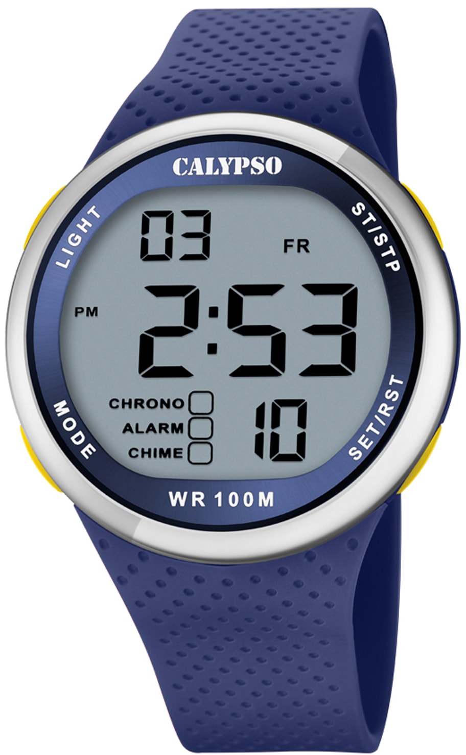 CALYPSO WATCHES Chronograph »Color Splash, K5785/3«, Armbanduhr, Quarzuhr, Herrenuhr, Datum, Digitalanzeige, Stoppfunktion