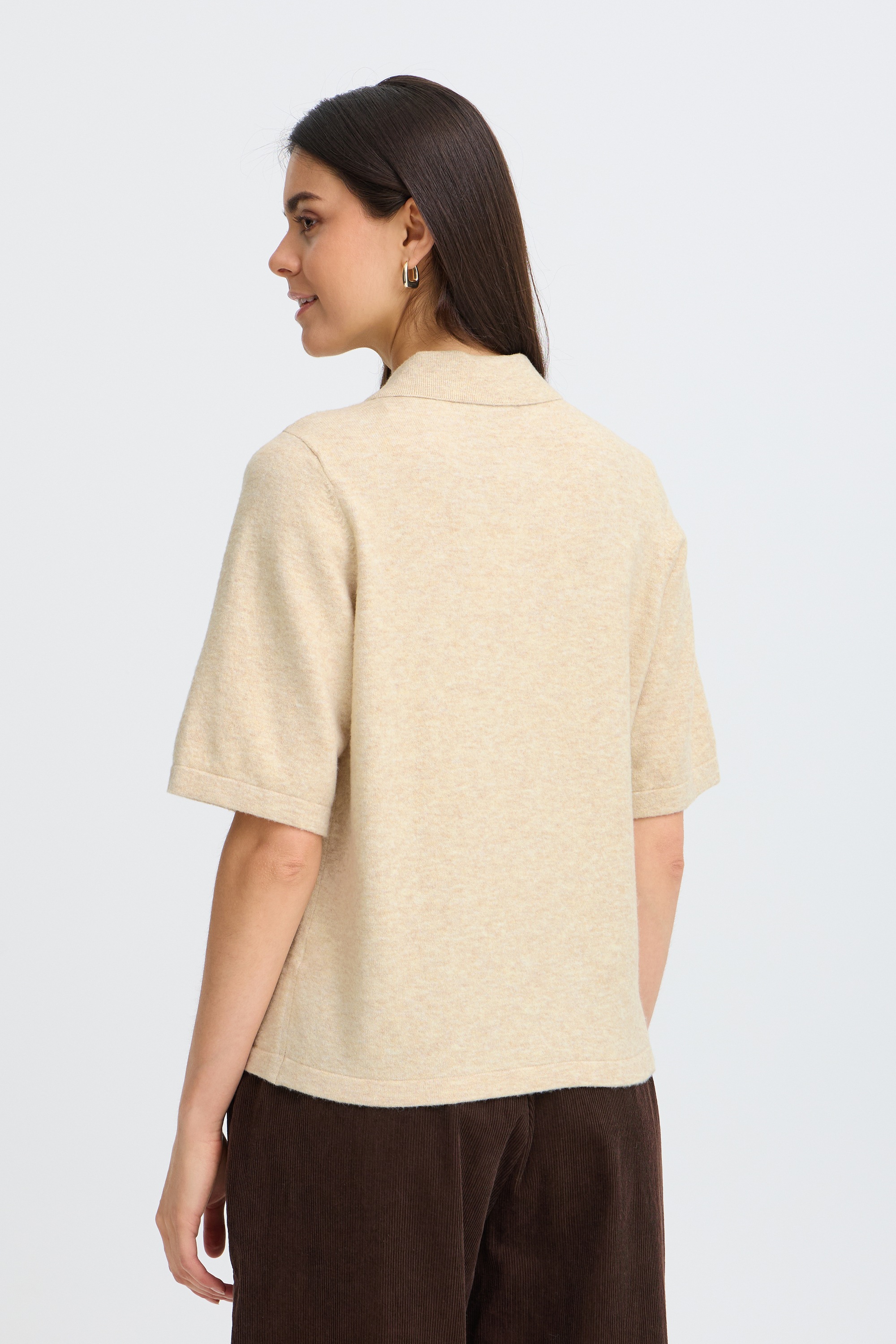 fransa Kurzarmpullover »Damen Halblange Ärmel FRSUZETTE«