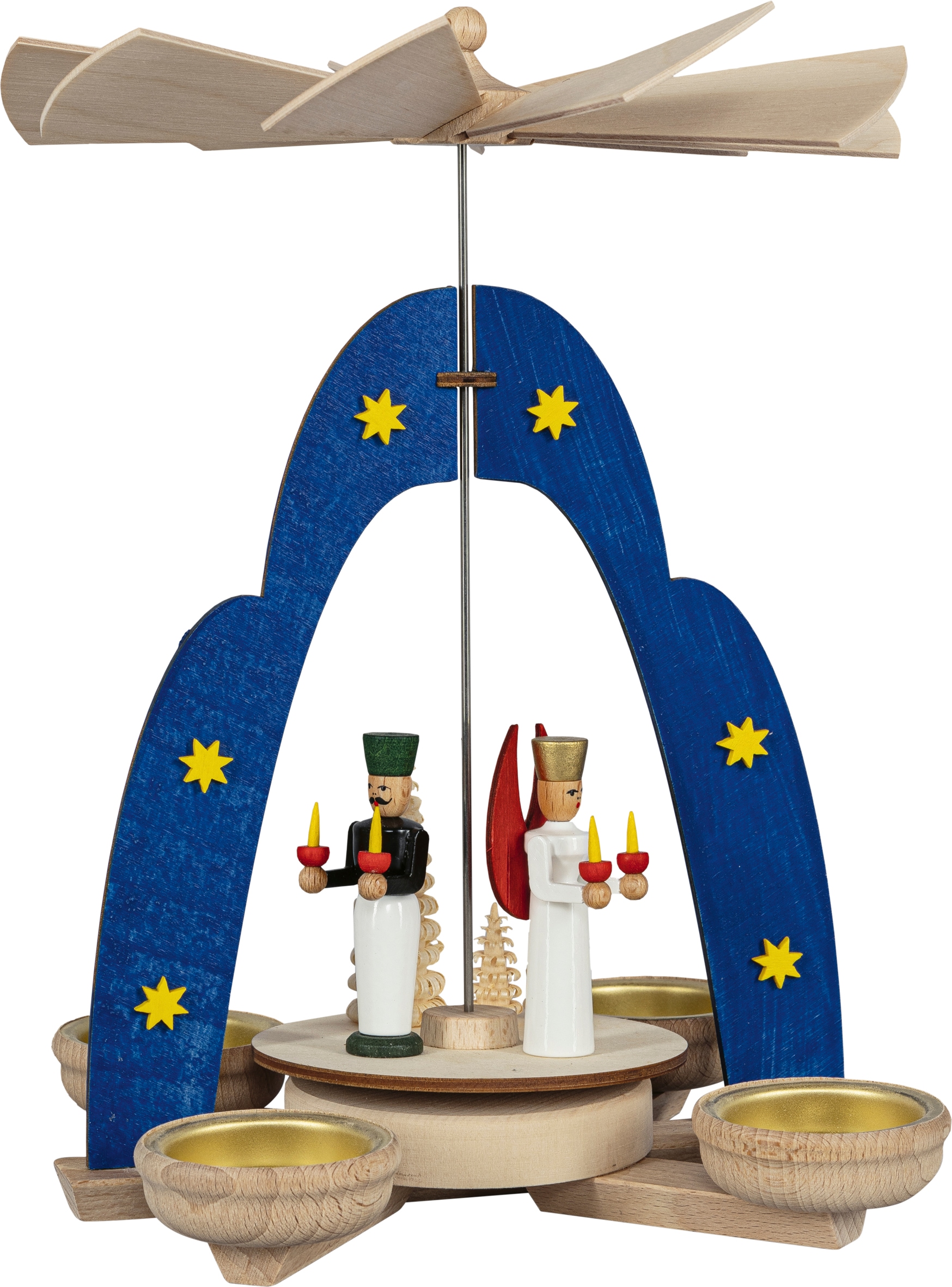 SAICO Original Weihnachtspyramide "Tischpyramide, Engel und Bergmann" für 4 günstig online kaufen