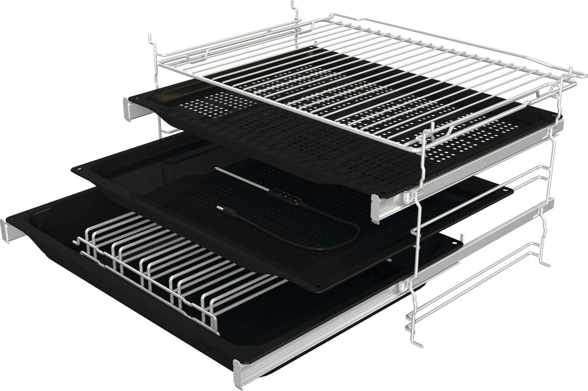 GORENJE Pyrolyse Backofen  »BPSA6747DGWI«, mit 2-fach-Teleskopauszug, Pyrolyse-Selbstreinigung, AirFry-Funktion