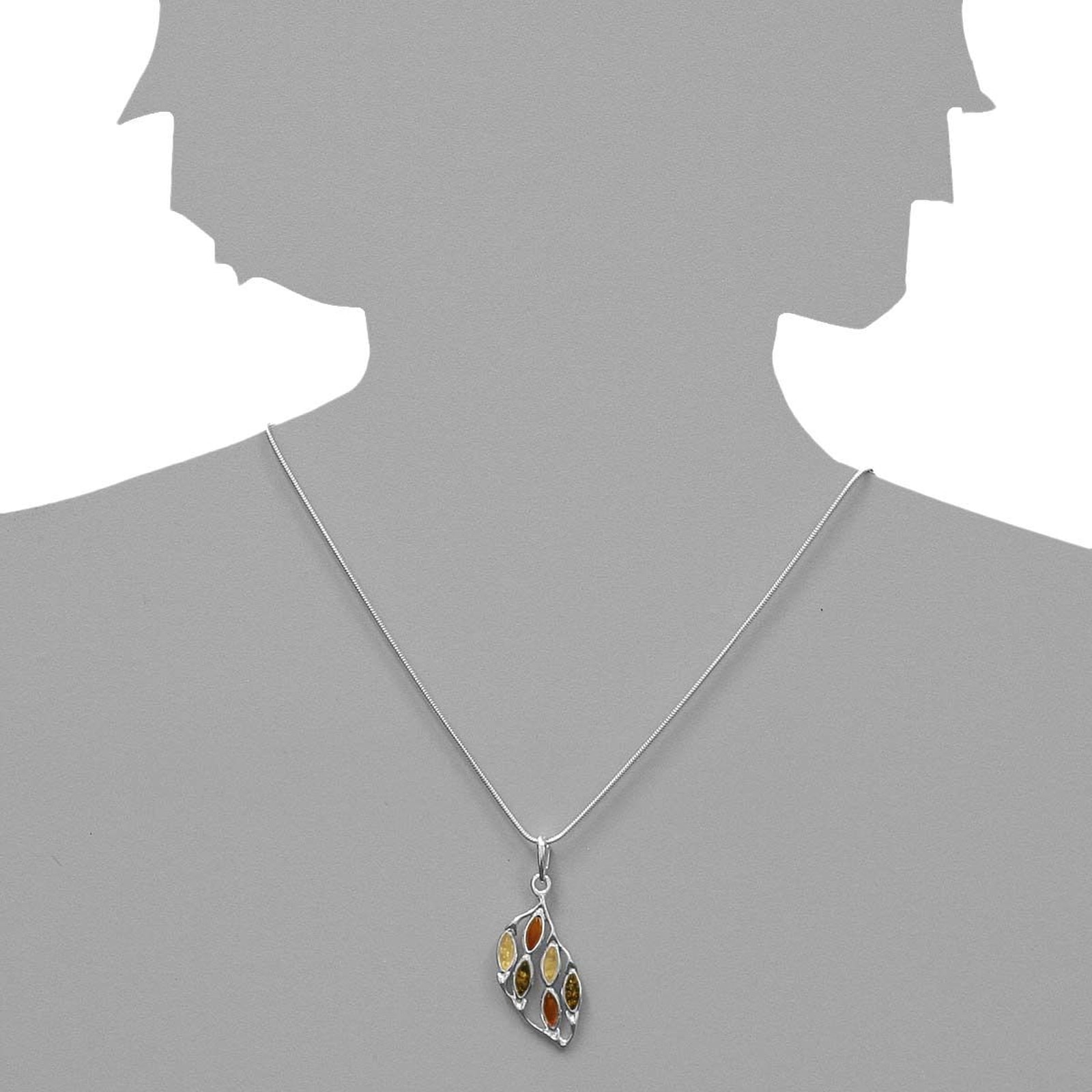 OSTSEE-SCHMUCK Kette mit Anhänger »- Inga - Silber 925/000 - Bernstein«