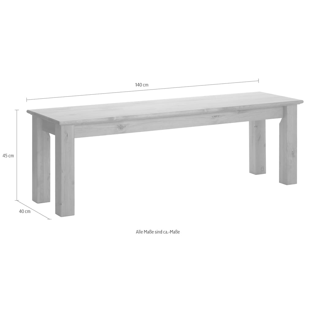 Home affaire Sitzbank, Breite 120 cm, aus massiver, FSC-zertifizierter Kiefer