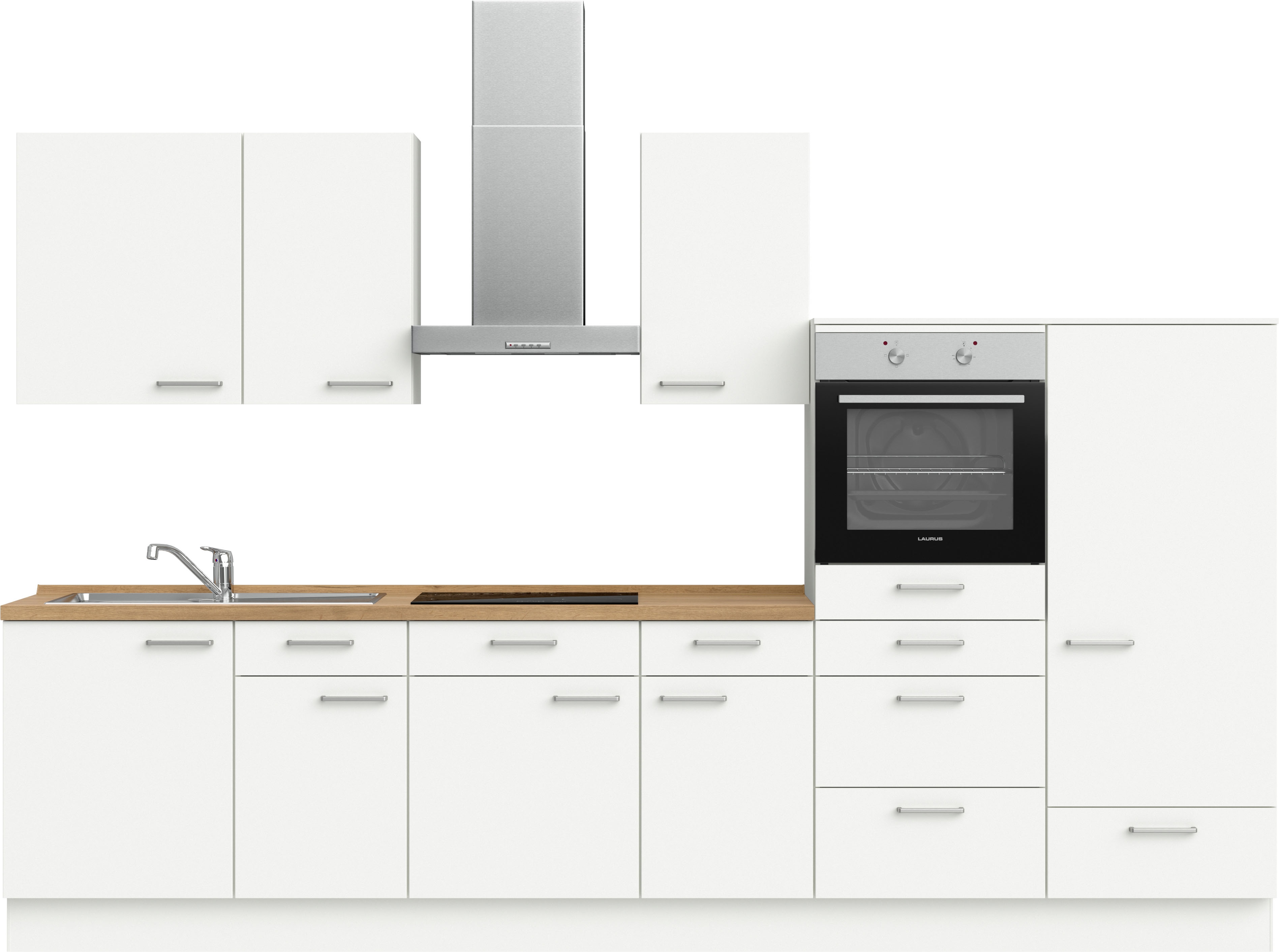 nobilia 1100000002199 ""Touch I", NEU: individuell anpassbar mit gratis Profi-Beratung" vormontiert, Breite 330 cm, Ausrichtung wählbar, wahlw. mit E-Geräten