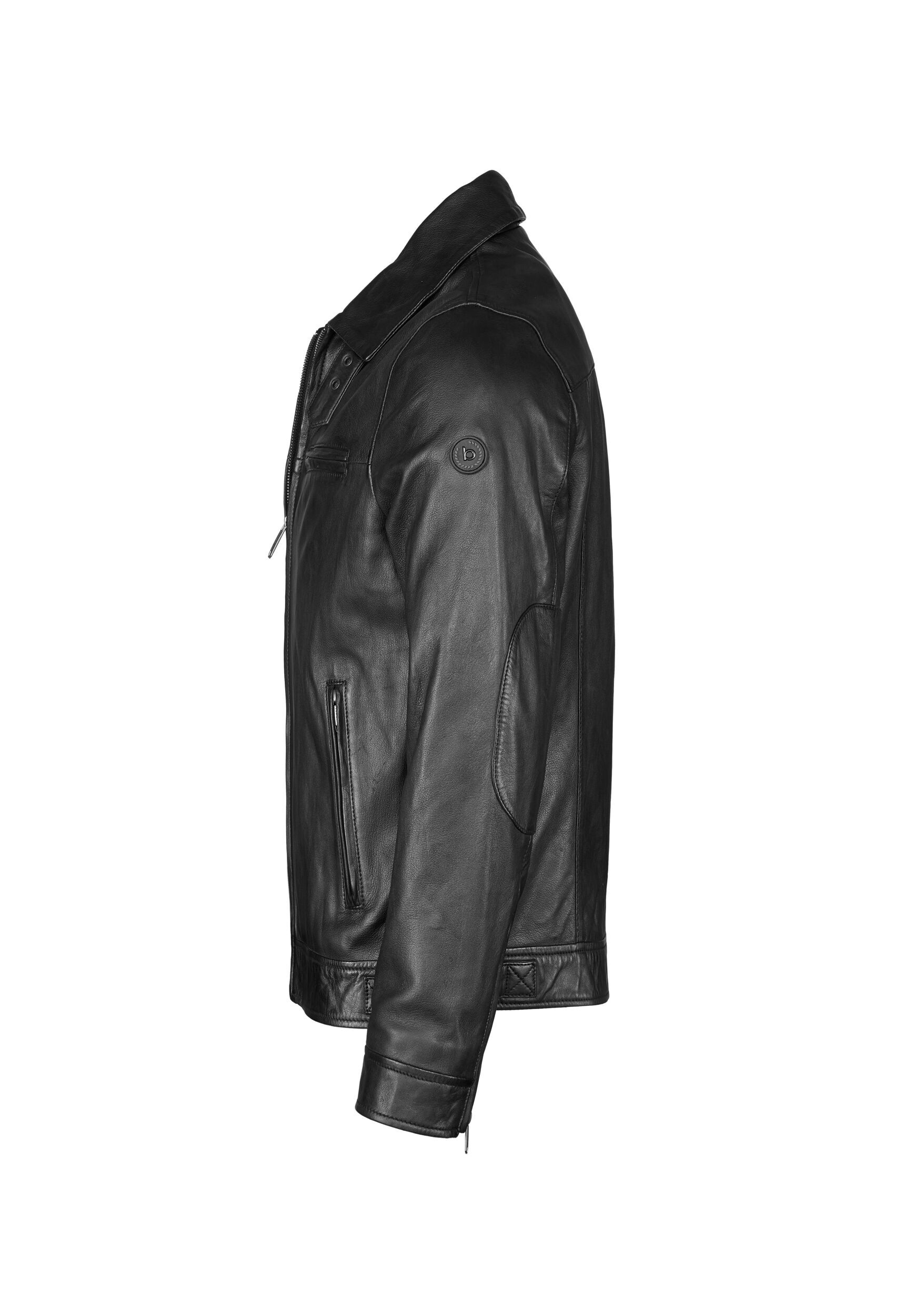 bugatti Lederjacke »BUCASIMIRO« ohne Kapuze aus weichem Leder