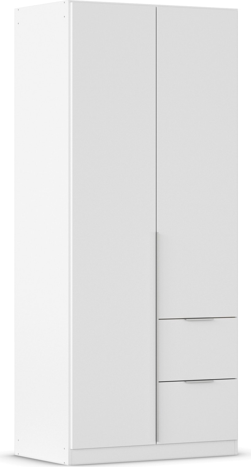 OTTO home Drehtürenschrank "Kleiderschrank Schrank Garderobe AGORDO mit Dekor- oder Hochglanzfront" in zwei Griff-Farben, Breite 91 cm, mit Außenschubkästen, Serie in 7 Breiten und 2 Höhen MADE IN GERMANY