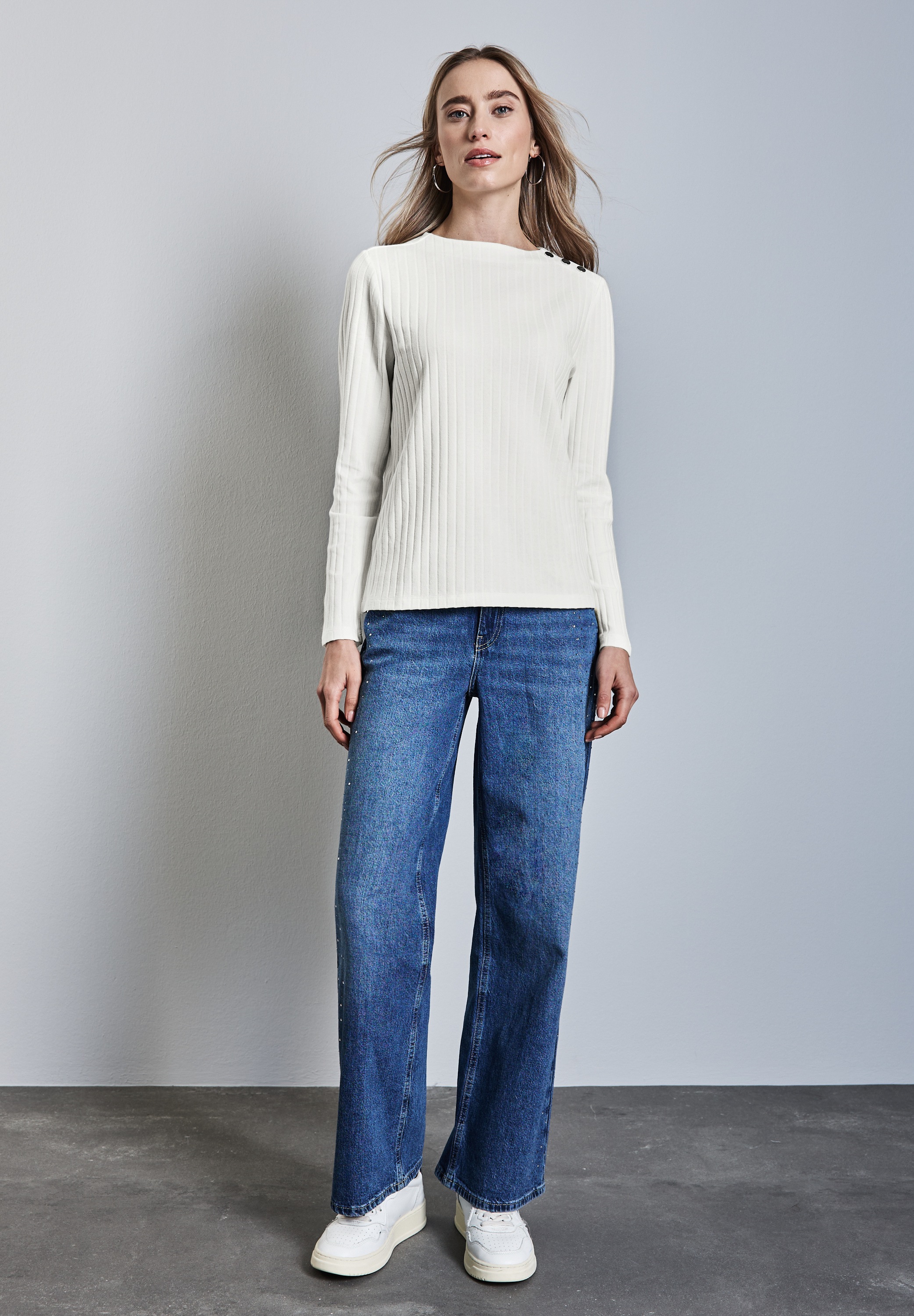 STREET ONE Langarmshirt, im soften Baumwoll-Mix