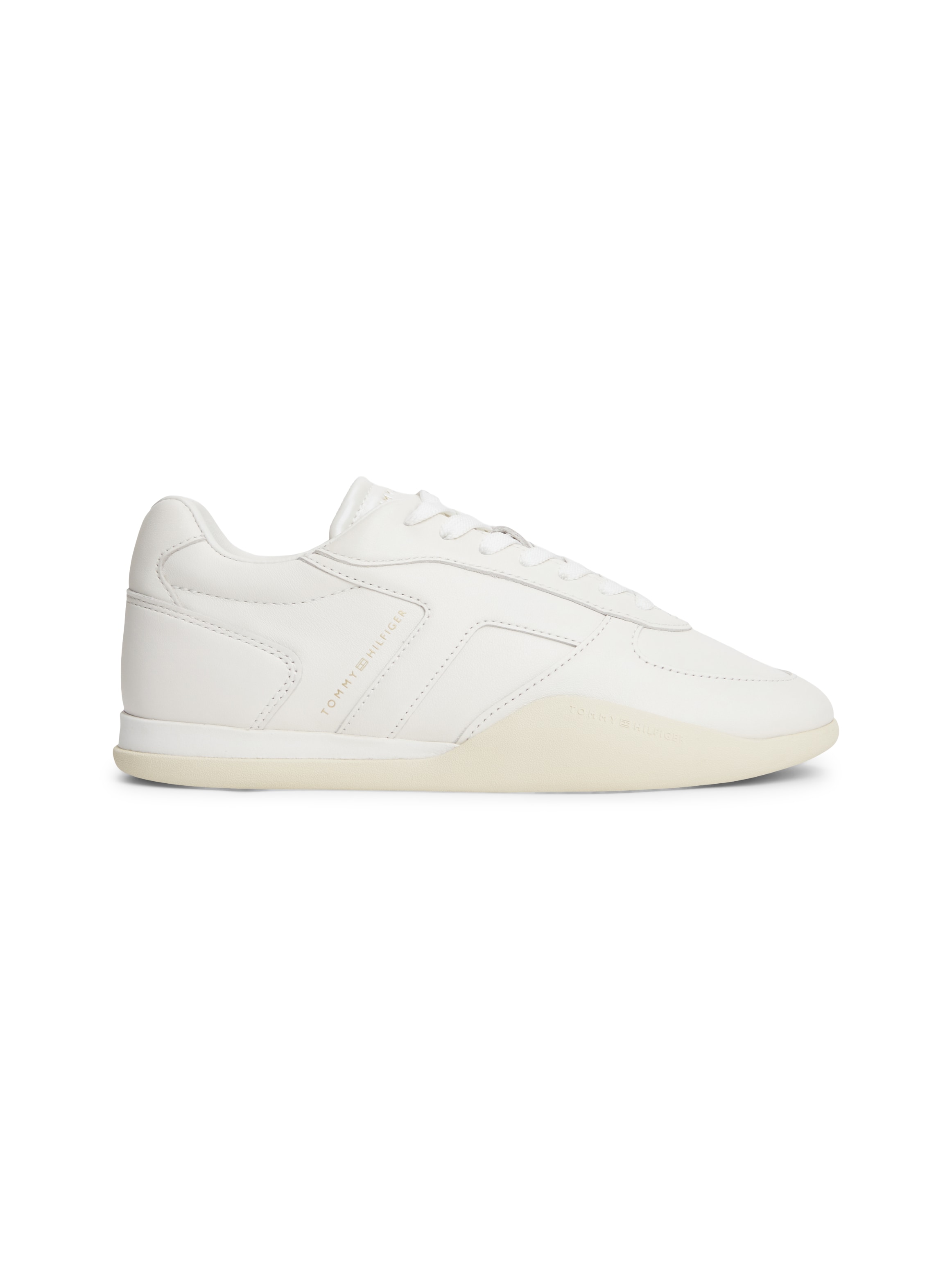 Tommy Hilfiger Keilsneaker »TH VINTAGE LOW RUNNER LEATHER«  Freizeitschuh, Halbschuh, Schürer mit seitlich hochgezogener Laufsohle