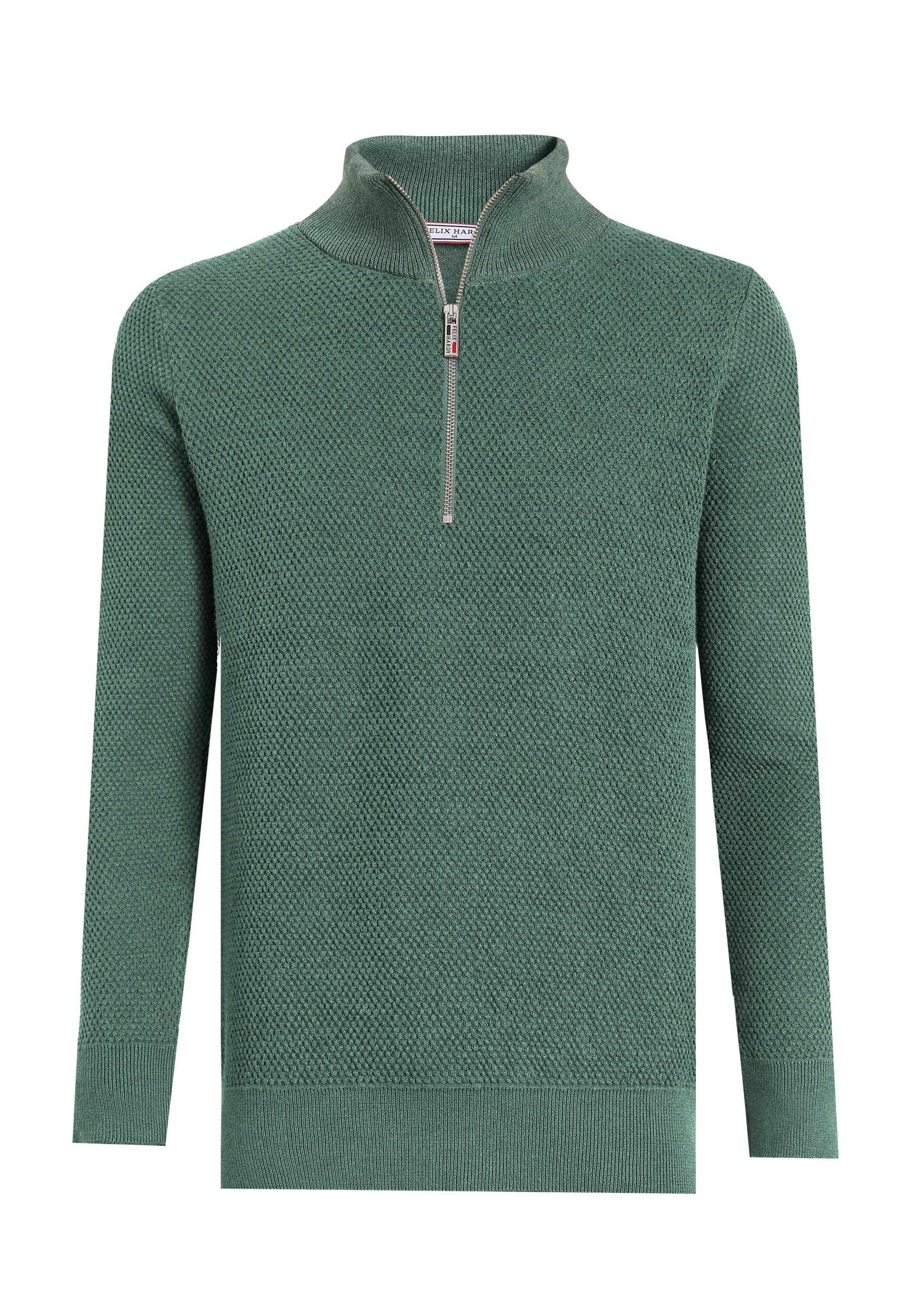 Felix Hardy Stehkragenpullover "Pullover mit halbem Reißverschluss"