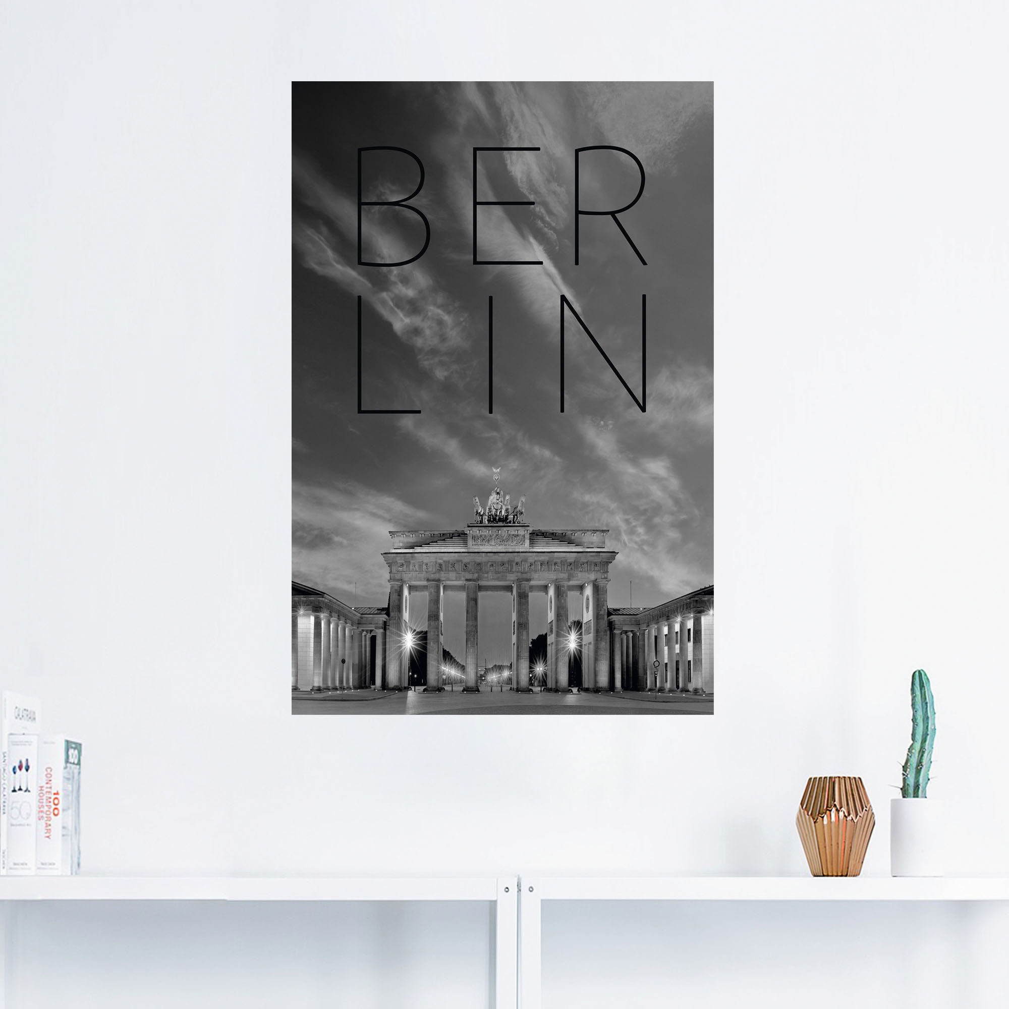 Artland Wandbild »Brandenburger Tor in Berlin«, Berlin, (1 St.), als Poster, Wandaufkleber in verschied. Größen