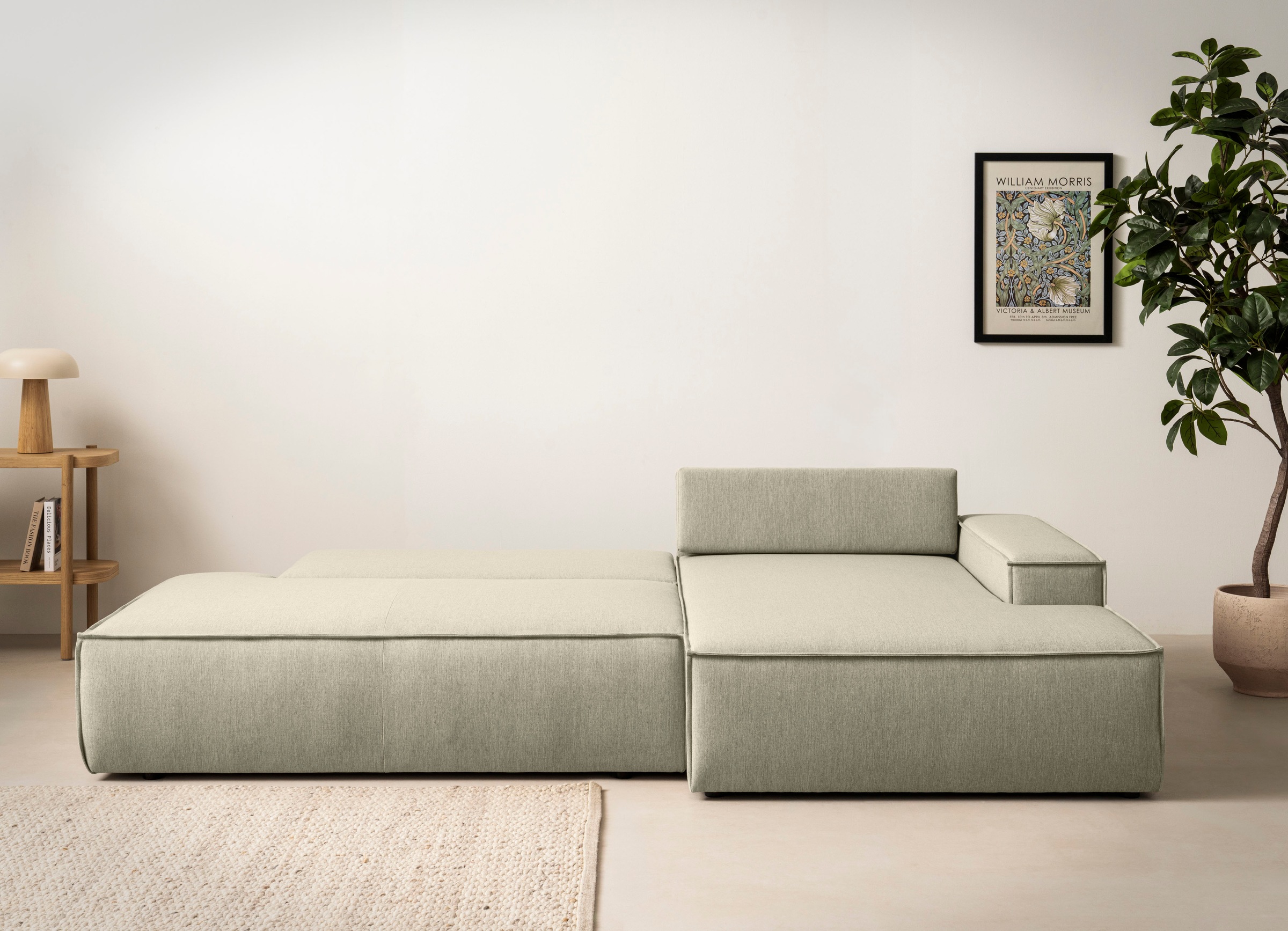 Home affaire Ecksofa "SHERWOOD, Schlafsofa in L-Form offen (275cm), Cord, L günstig online kaufen
