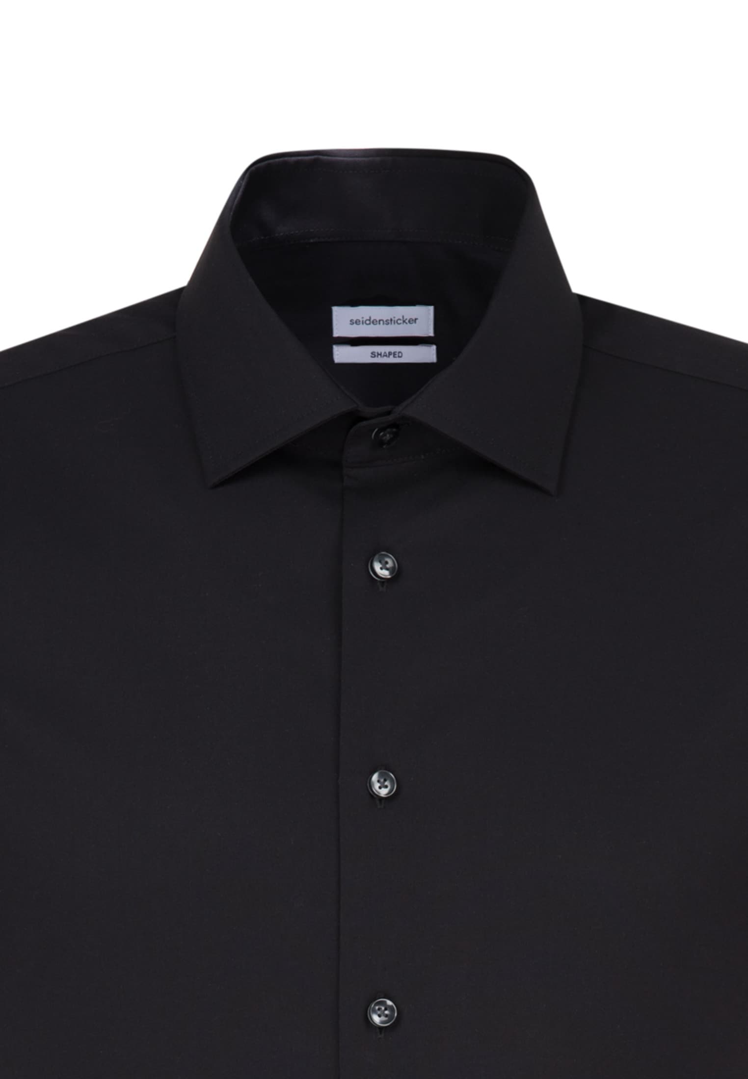seidensticker Businesshemd »Schwarze Rose« Shaped 1/2 Kentkragen Uni