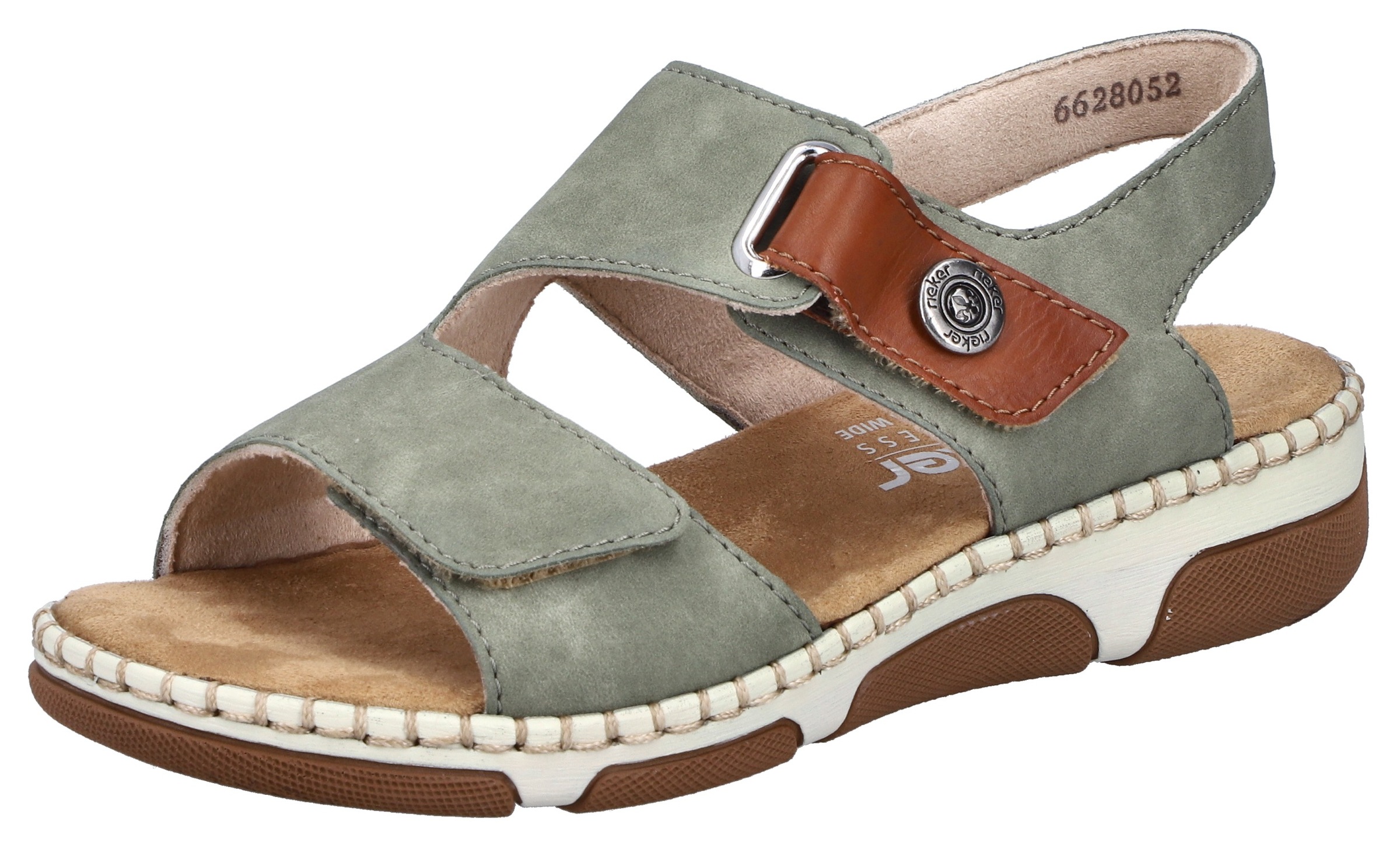 Rieker Sandale  Sommerschuh, Klettschuh mit aufwändiger Ziernaht an der Laufsohle