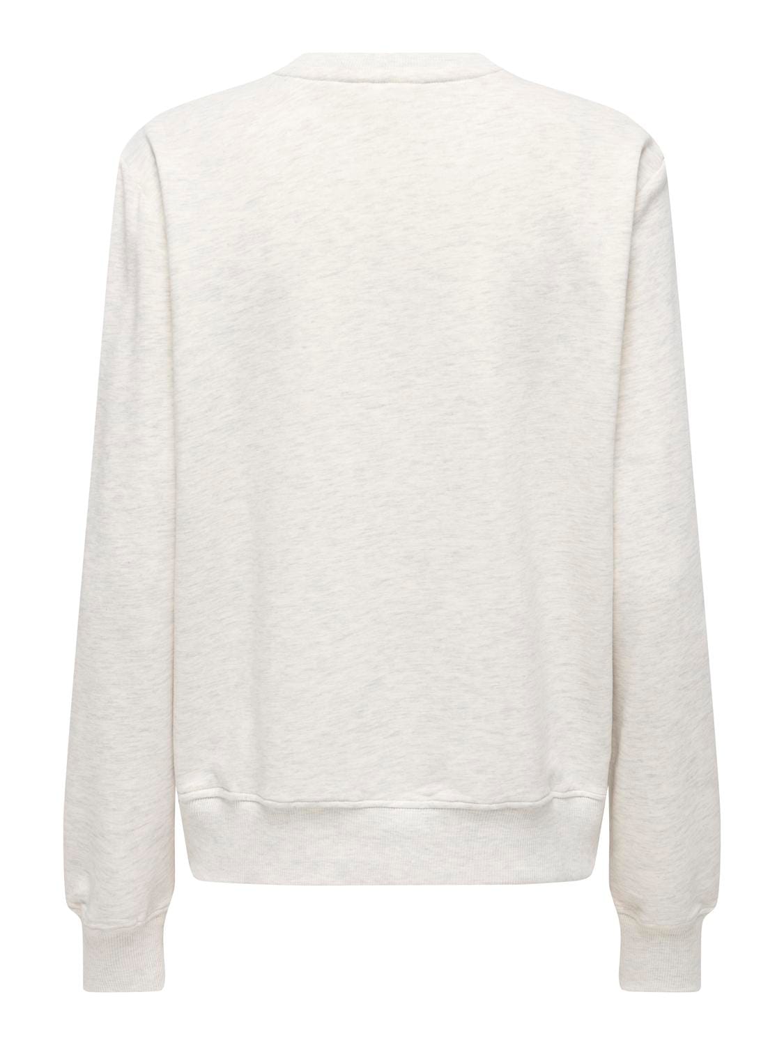 ONLY Sweatshirt »ONLADELLE L/S O NECK UB CS SWT«, Baumwollmischung, regular fit, Rundhals
