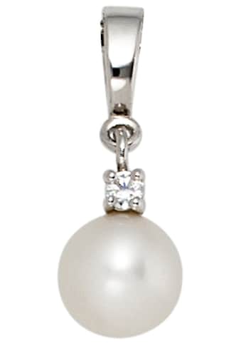 JOBO Perlenanhänger »Anhänger mit Perle«, 585 Weißgold 1 Diamant und Süßwasser-Zuchtperle kaufen