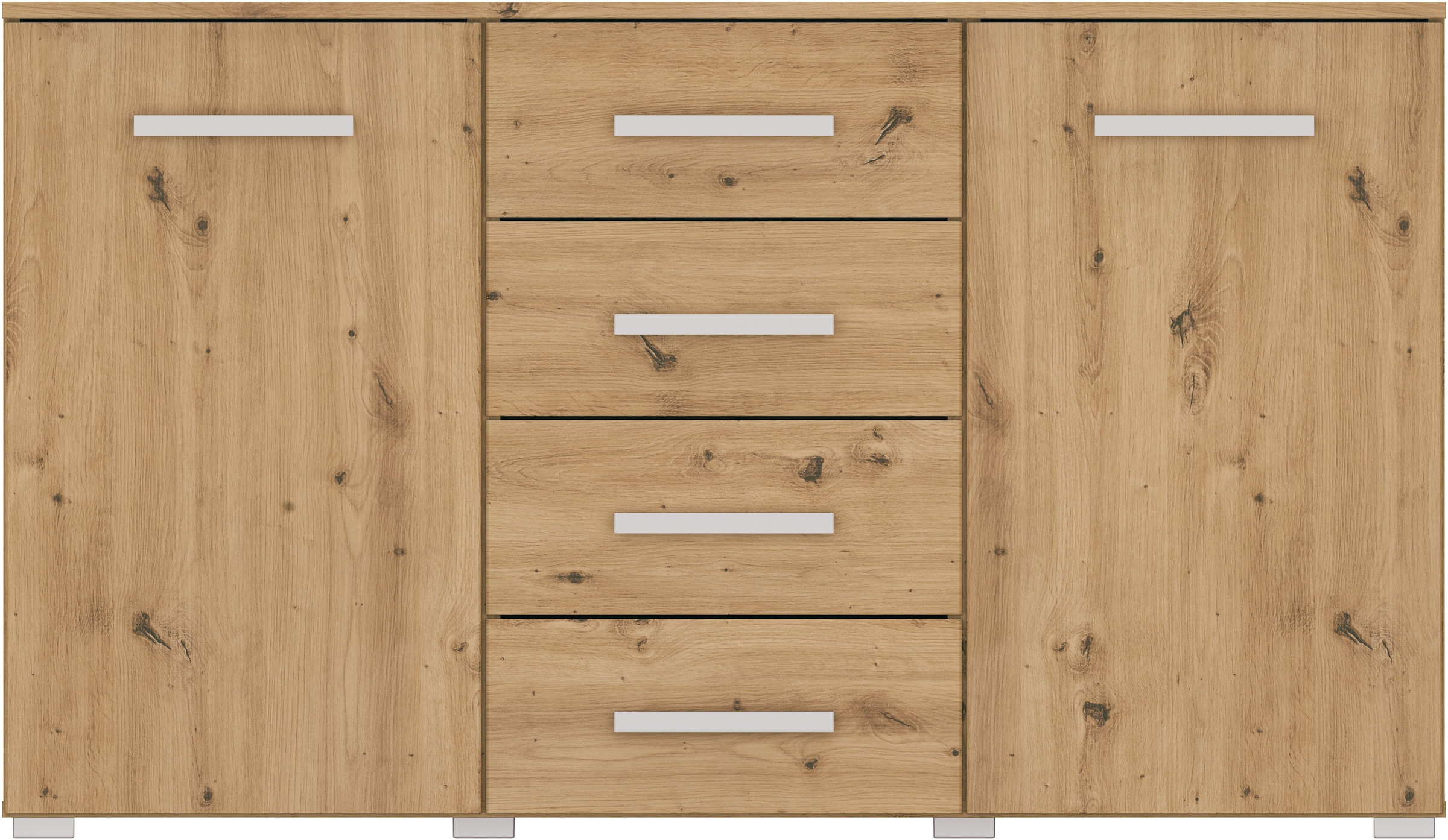 rauch Schubkastenkommode »Sideboard Kommode Kombikommode KOLUNA mit Dekorfront« Breite 120 cm,  vier große Schubladen, mit insgesamt 4 Einlegeböden MADE IN GERMANY