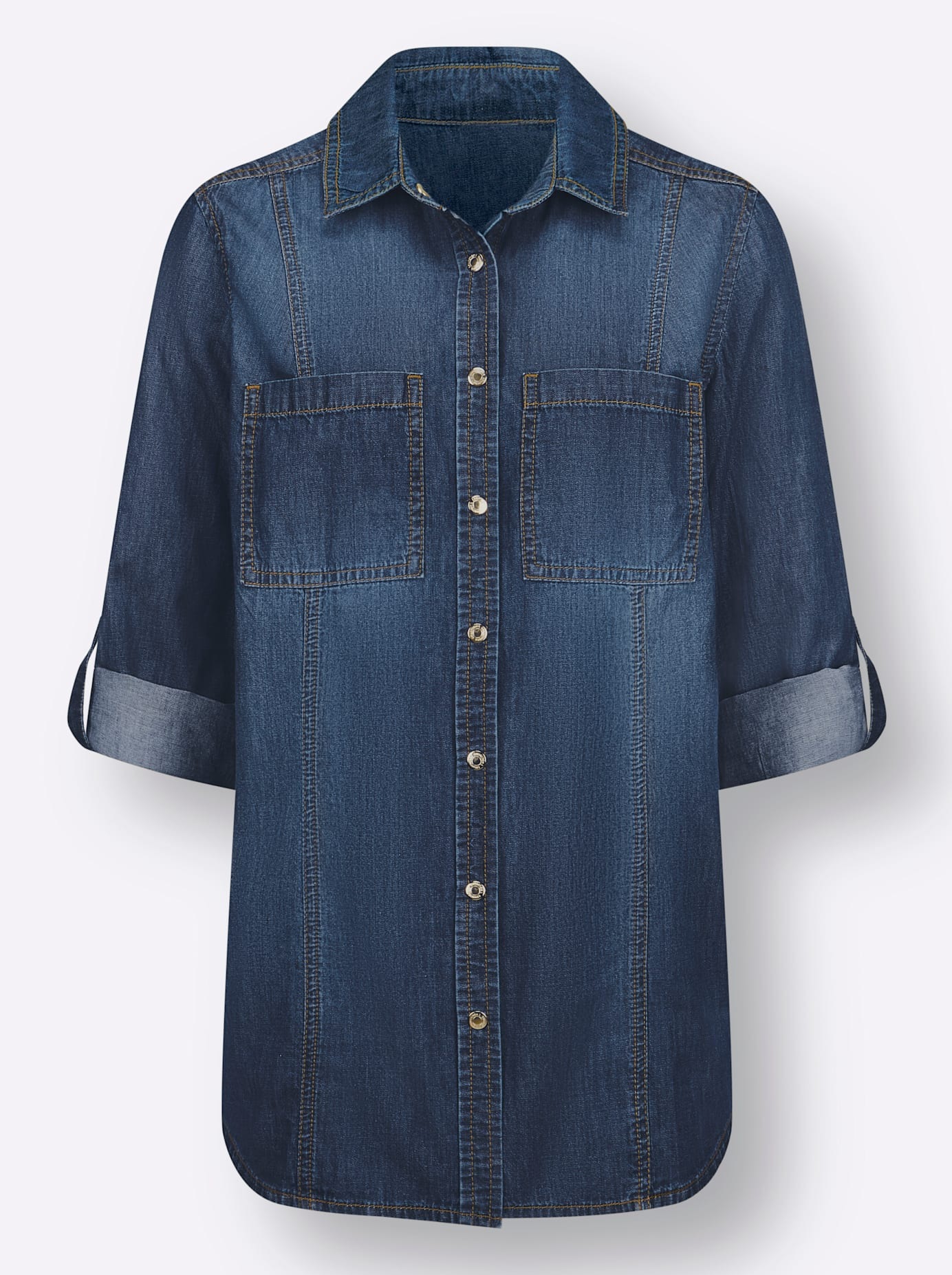 Thumbnail - Casual Looks Jeansbluse