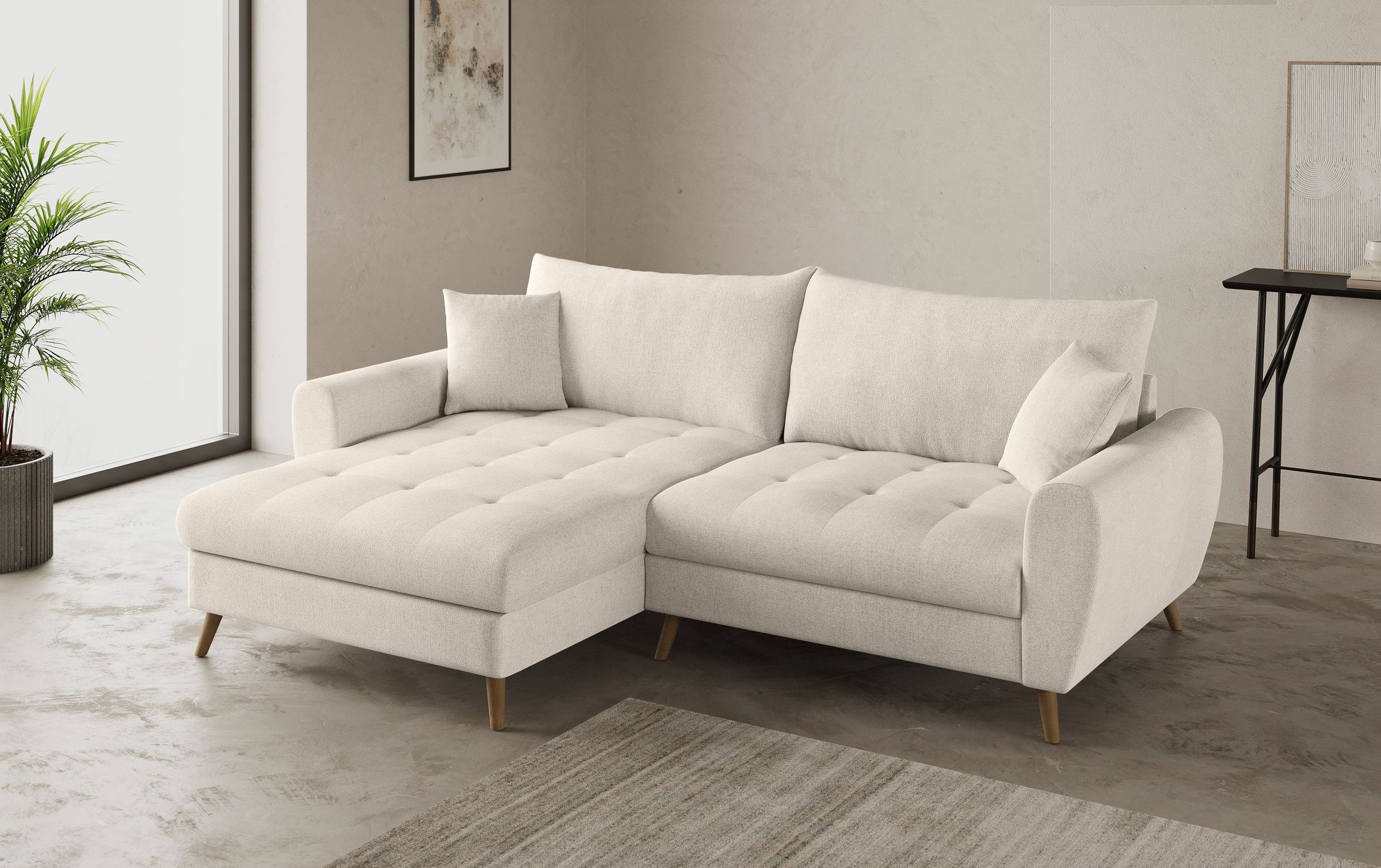 Mr. Couch Ecksofa »Blackburn II L-Form«, Wahlweise mit Kaltschaumpolsterung bis 140 kg belastbar