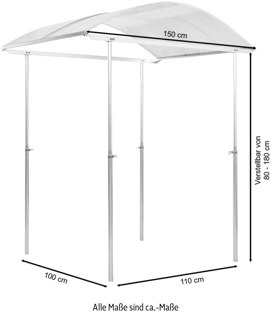 Beckmann Pflanzenschutzdach »Modell 2«, höhenverstellbar 80-180 cm