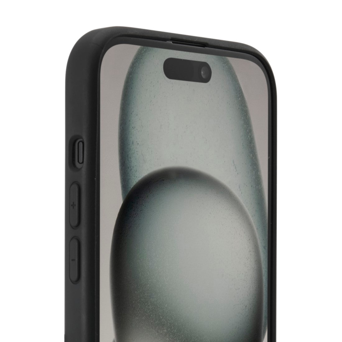 Hama Handyhülle »Handyhülle MagCase "Fantastic Feel" für Apple iPhone 15, Schwarz«, Apple iPhone 15, Kratzschutz und bezogene Seitentasten