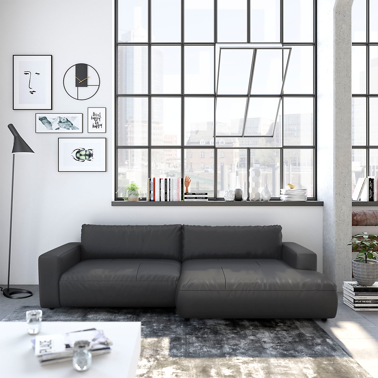 Musterring Ecksofa "LUCIA zeitlos, bequem, schöne Detailverarbeitung Breite 296cm, L-Form"