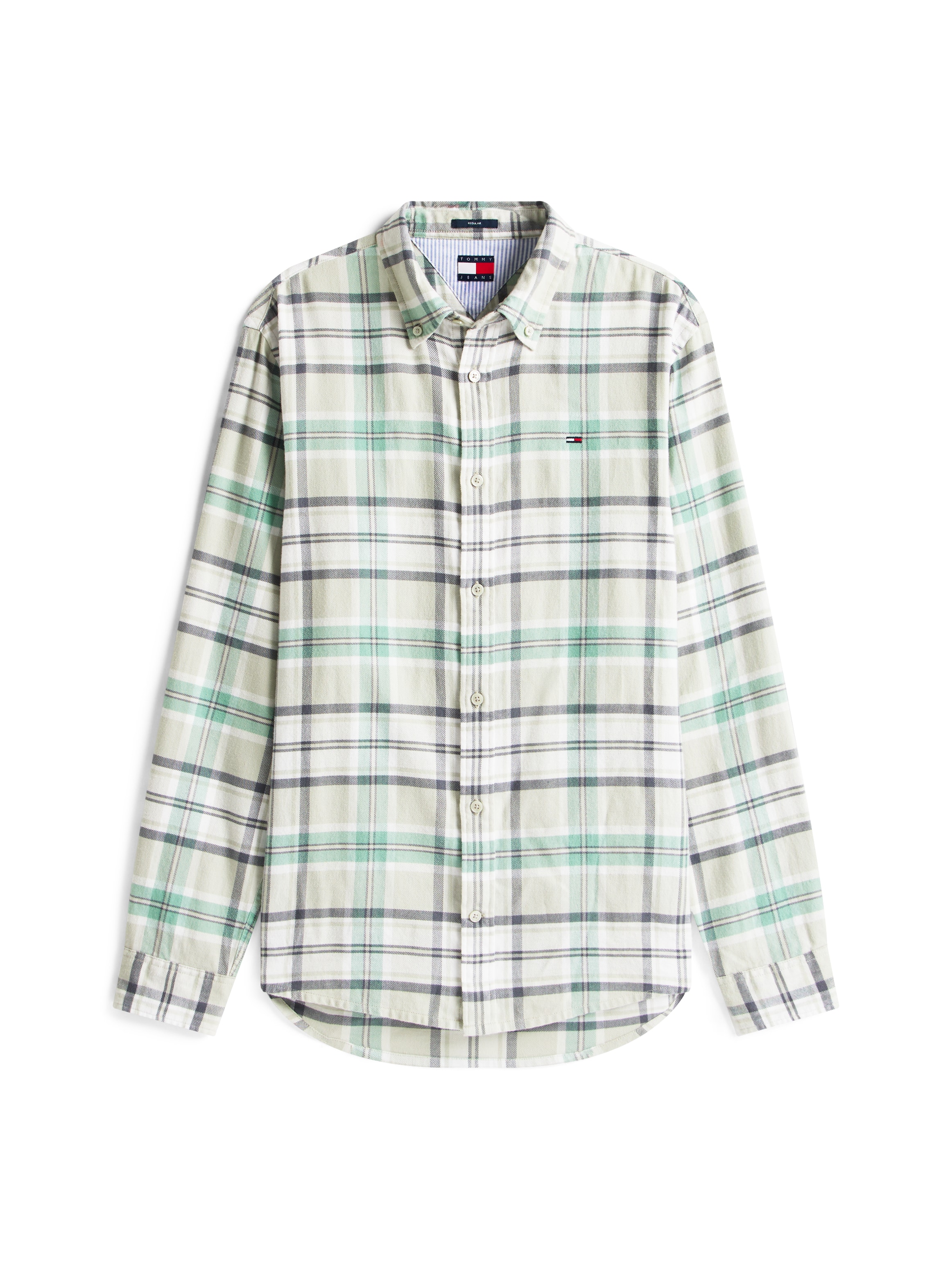 Tommy Jeans Flanellhemd »TJM REG FLANNEL CHECK SHIRT EXT«, kariert, regular fit, Langarmhemd, Button-down-Kragen
