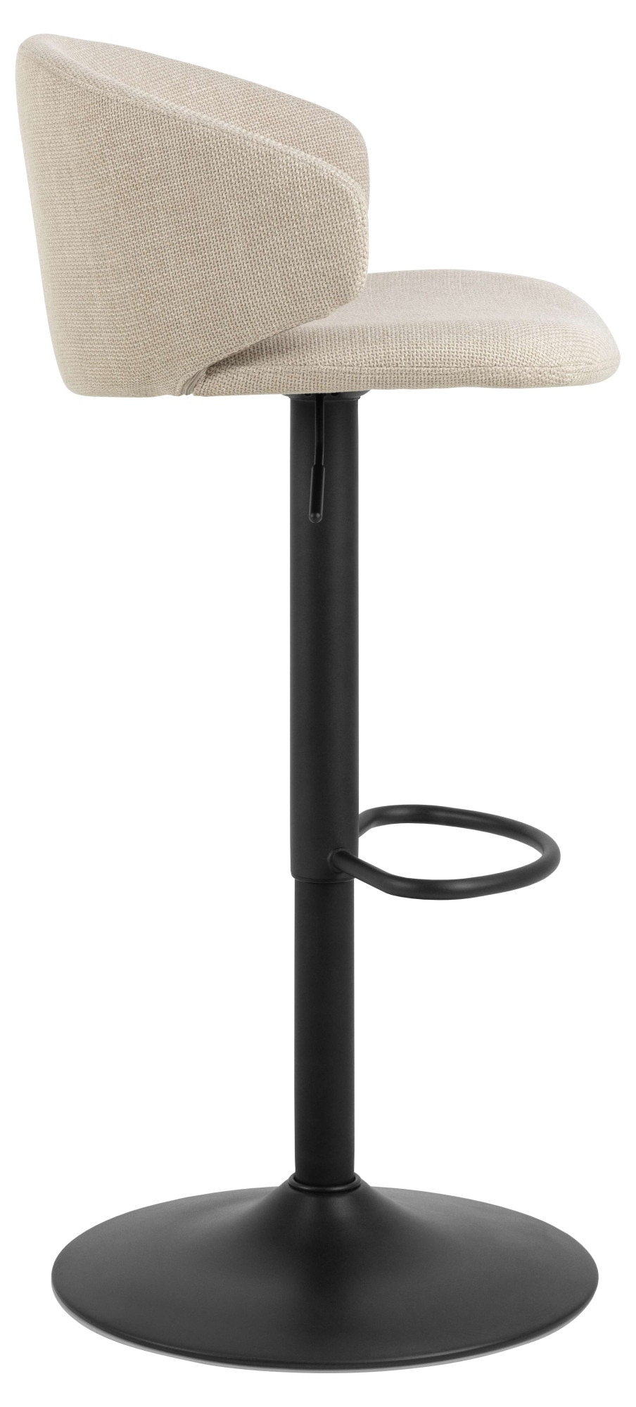 ACTONA GROUP Barhocker »Ella«, (Set, 2 St., 2 stk), Barhocker, Basel beige, Trompete Gestell matt schwarz rau, 2 Stk