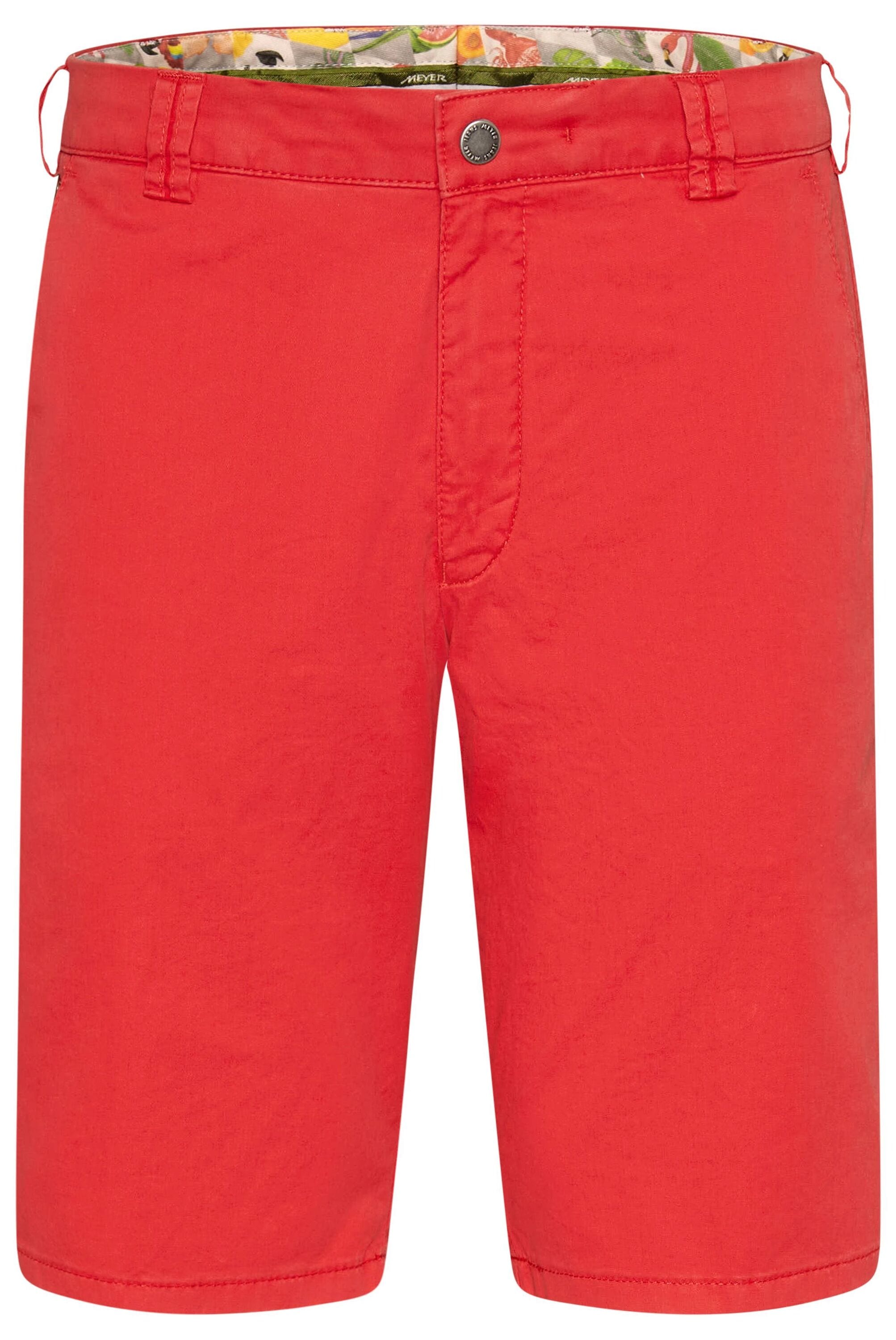 MEYER Herren Chinohose "PALMA", rot, Gr. 60, uni, Obermaterial: 97% Baumwolle CO. 3% Elasthan EL., Hosen, mit französischen Einschubtaschen
