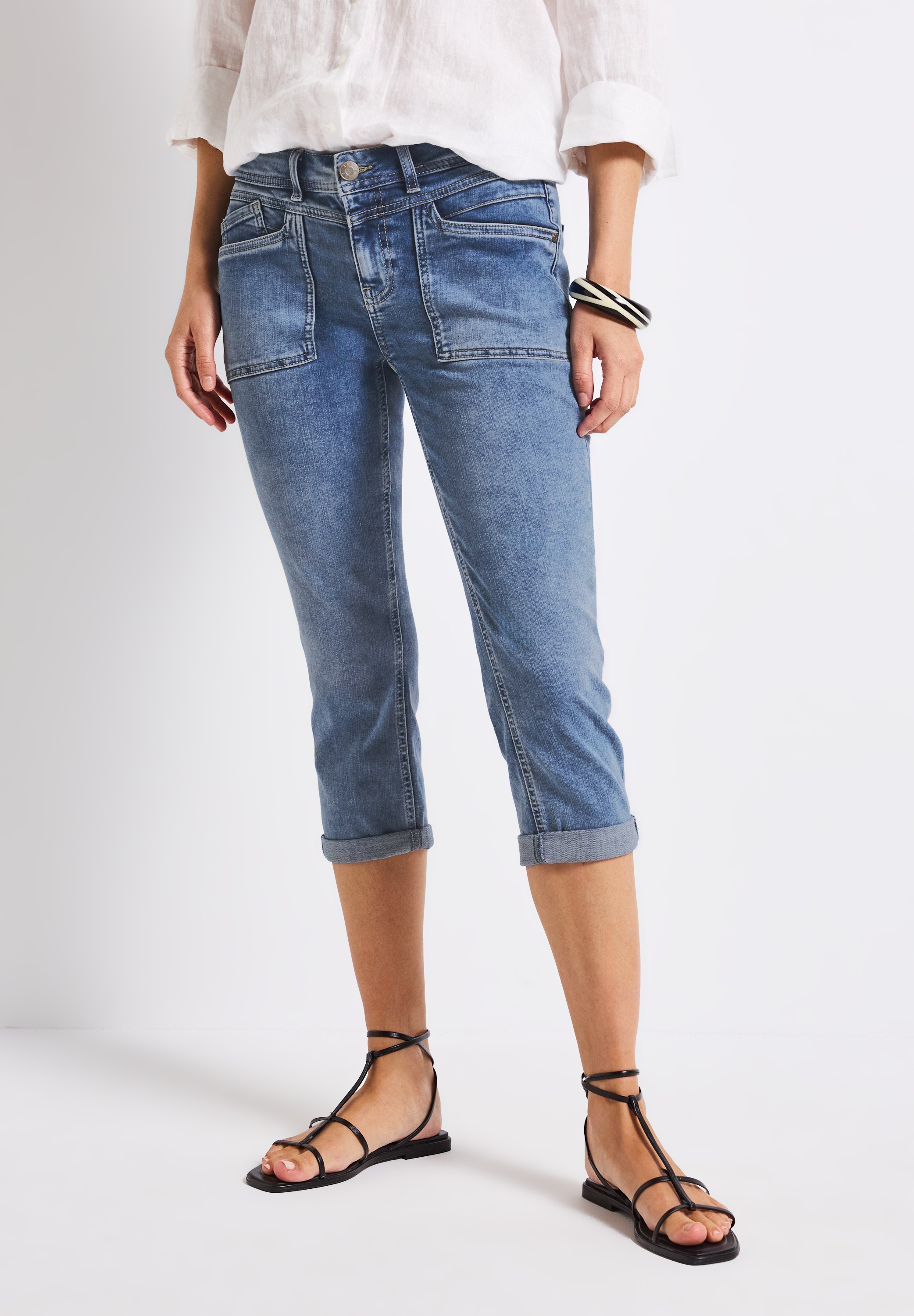 STREET ONE Slim-fit-Jeans, Middle Waist günstig online kaufen