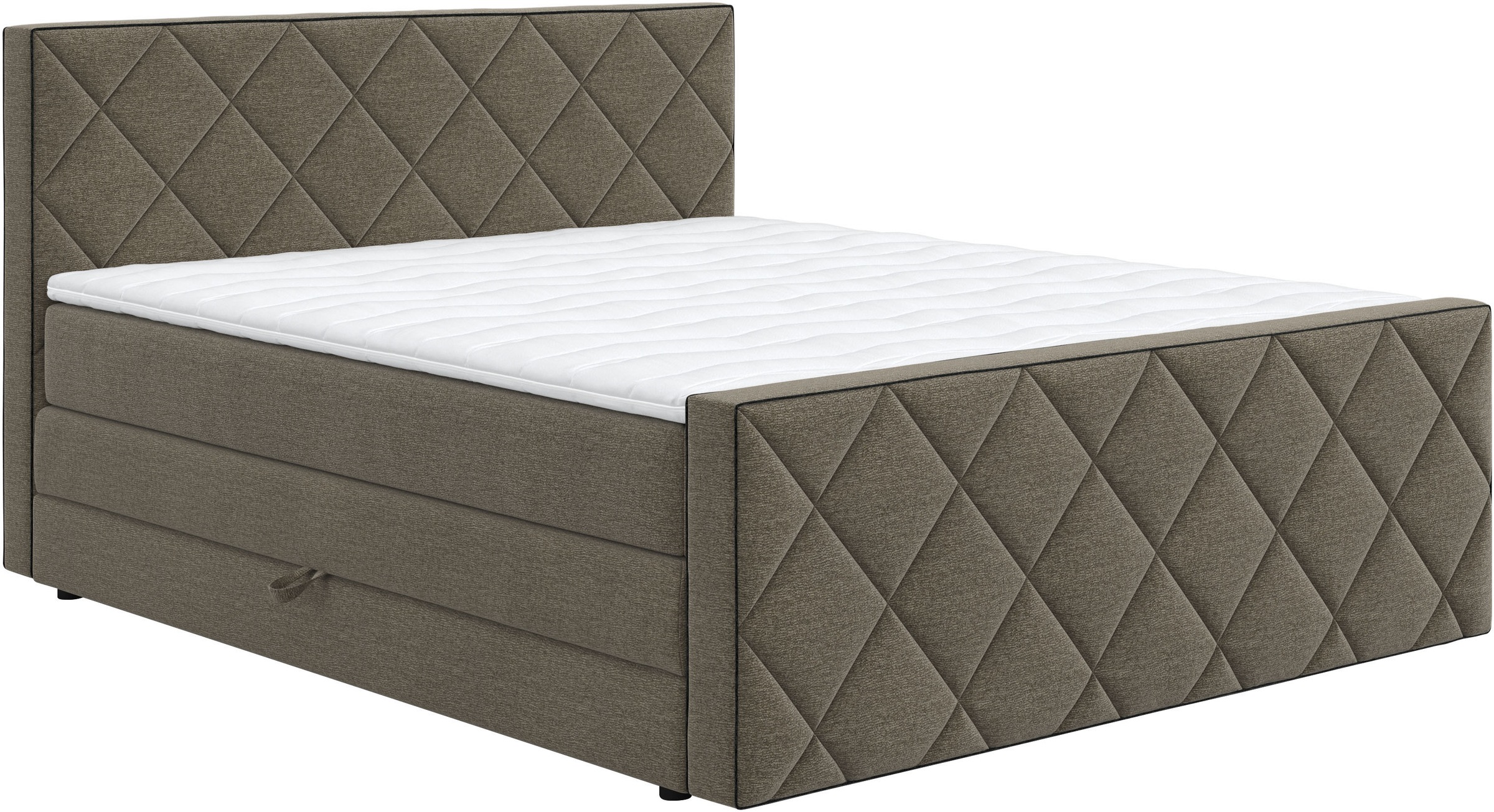 COTTA Boxspringbett "Tower inkl. Bettkasten, mit Keder in abgesetzter Farbe günstig online kaufen