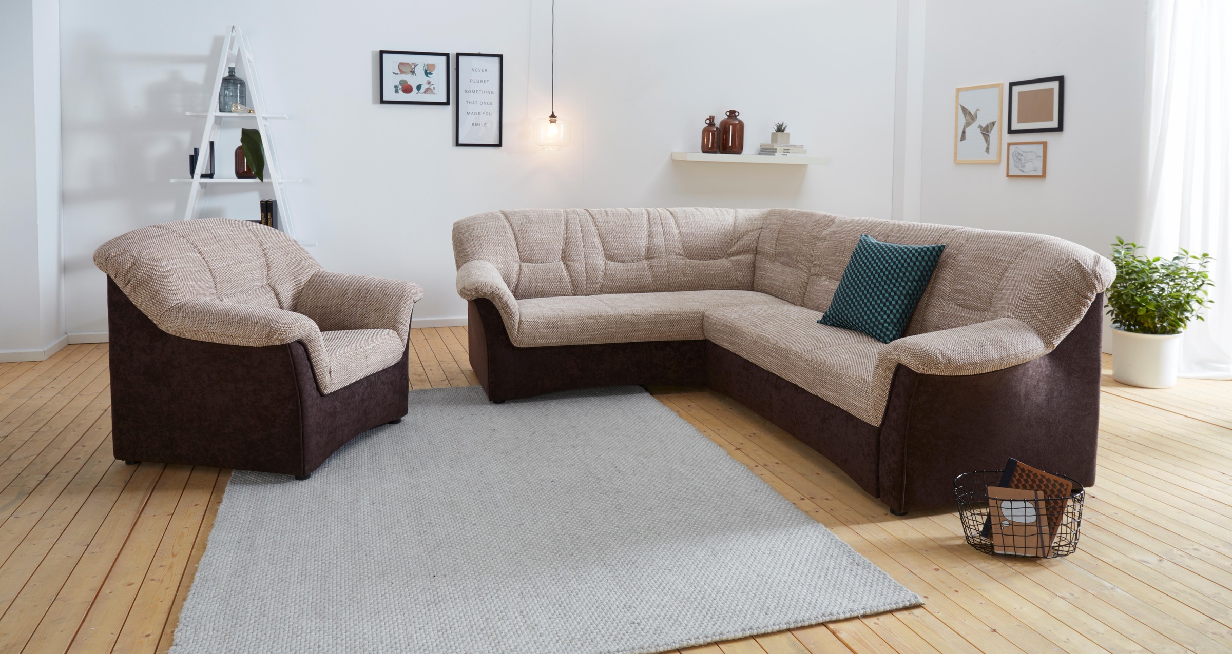 DOMO collection Ecksofa "Sarafina zeitlos&bequem, optional mit Federkern, B günstig online kaufen