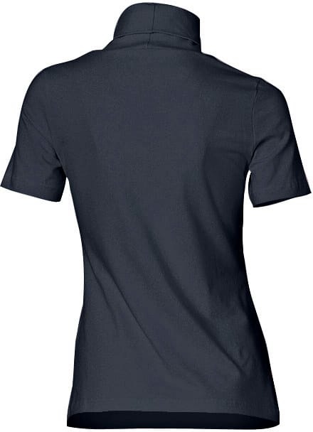 Rollkragenshirt HEINE "Rollkragen-Shirt", Damen, Gr. 38, blau (marine), 95% Baumwolle, 5% Elasthan, unifarben, Shirts 3