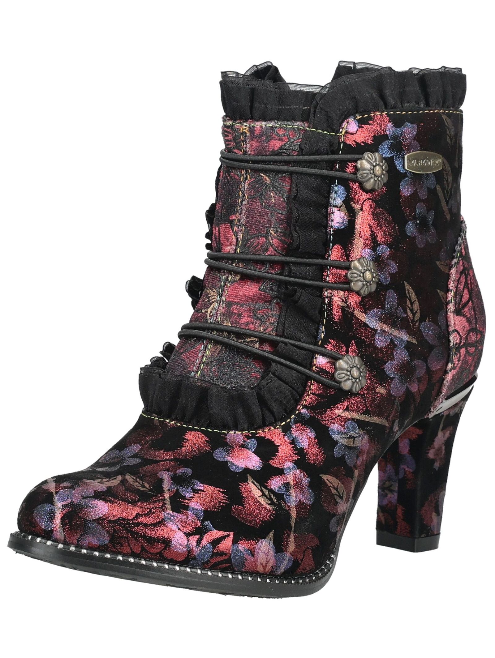 LAURA VITA High-Heel-Stiefelette "LAURA VITA Stiefelette Leder/Textil"