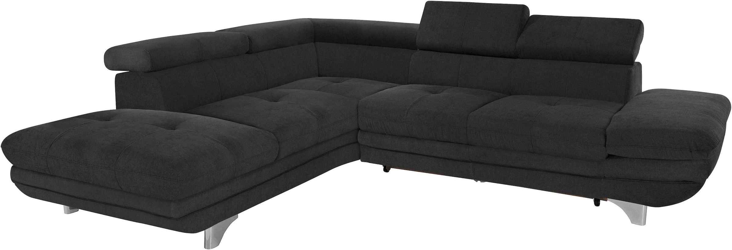 COTTA Ecksofa "Enterprise L-Form" mit Arm- & Kopfteilverstellung, wahlweise mit Schlaffunktion