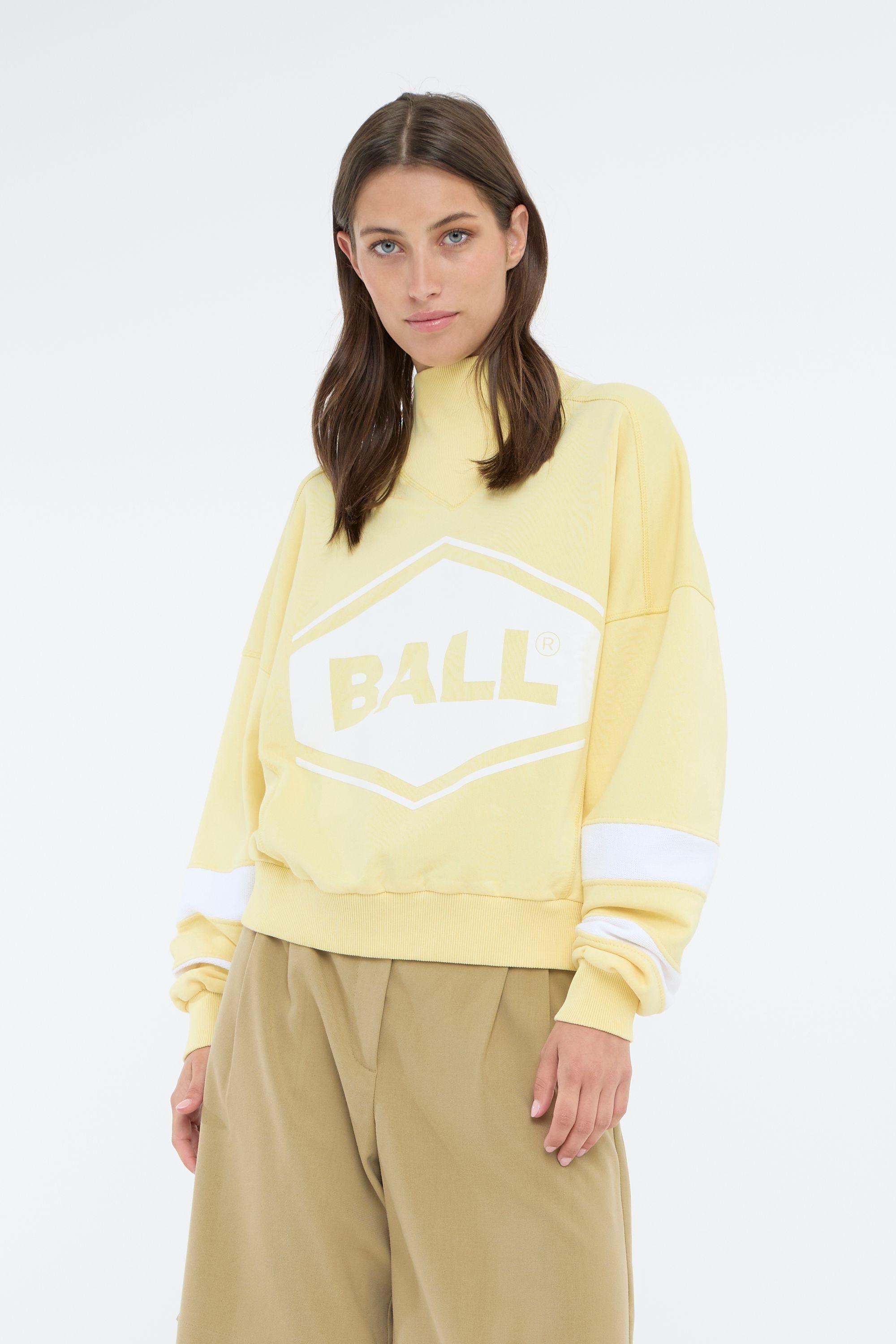 BALL Rundhalspullover »Sweater BAFOSSATI HIGH COLLAR«
