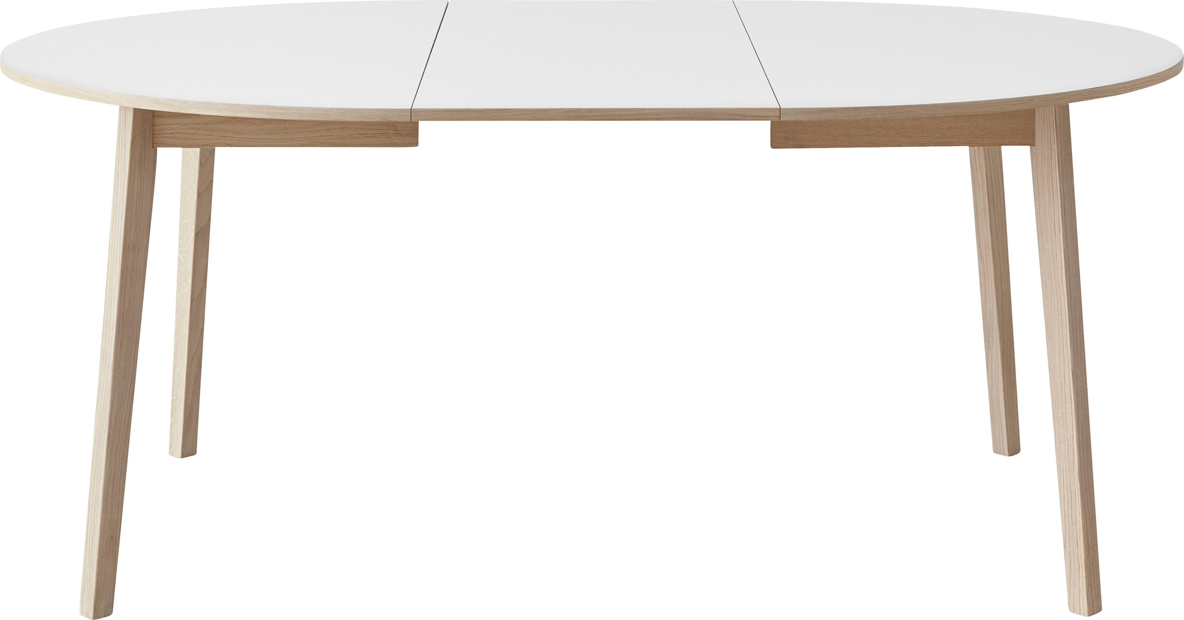 Hammel Furniture Esstisch »Basic Single, ausziehbar, inklusive 2 Einlegeplatten«, Ø130/228 cm, Melamin / Massivholz, stabiler dänische Design Tisch