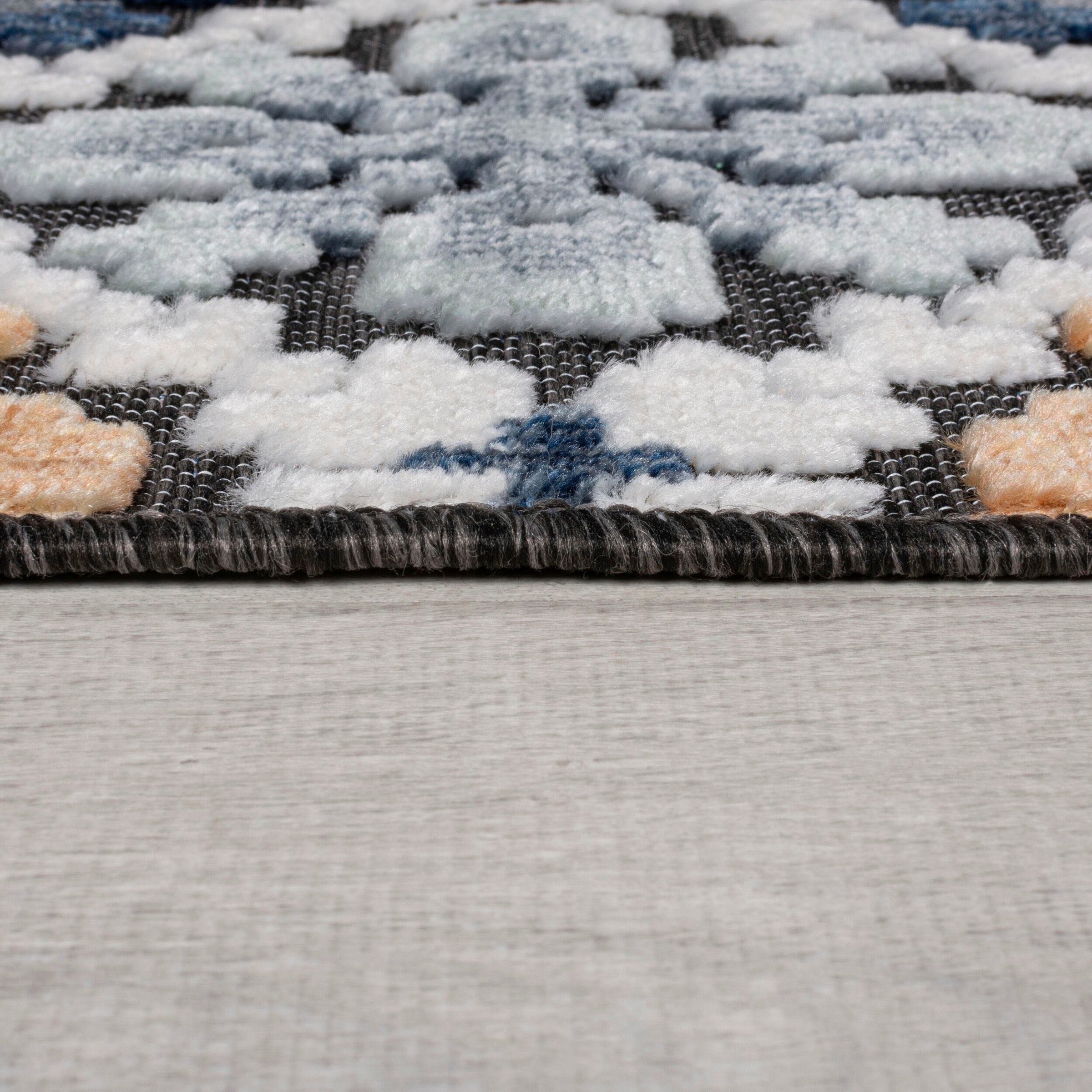 FLAIR RUGS Teppich »Aster«, rechteckig, 2 mm Höhe, Outdoor geeignet, Hoch-Tief Effekt