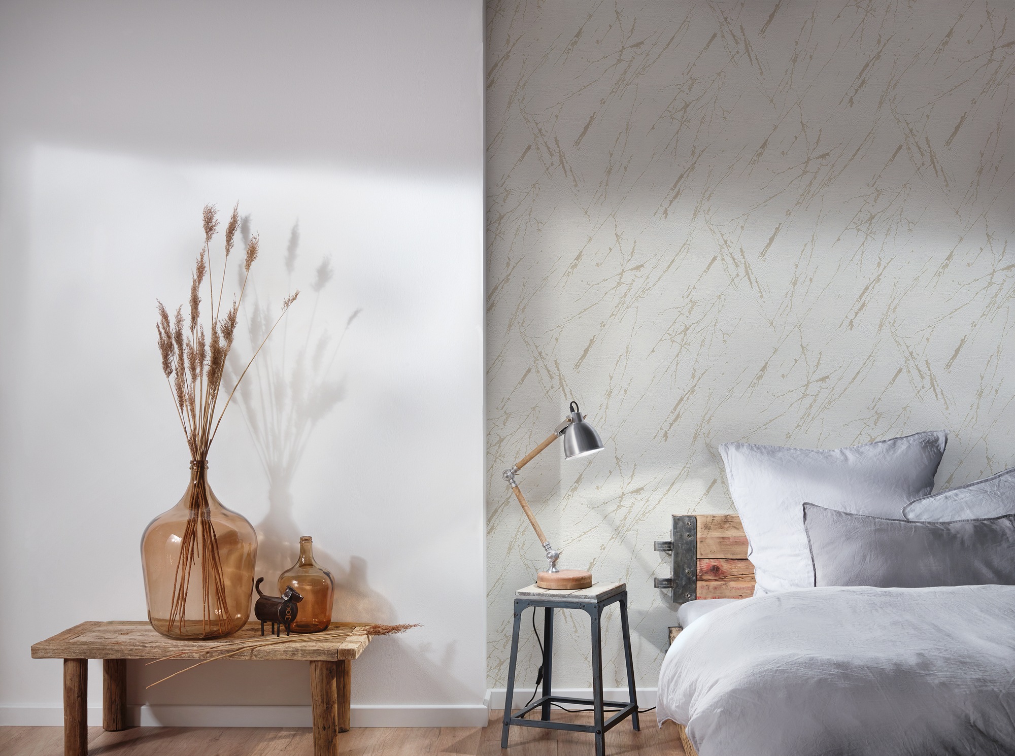 A.S. Création Vliestapete »Casual Living Marmor-Tapete Mustertapete Stein-Optik Steinoptik«, leicht glänzend, Vliestapete Marmor für Schlafzimmer Küche Wohnzimmer Marmoroptik Flur