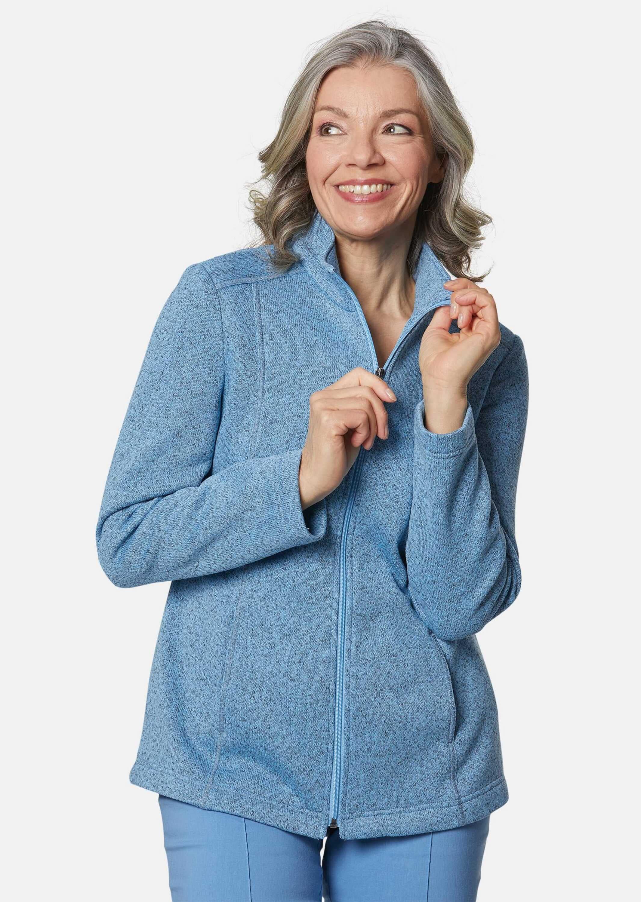 GOLDNER Fleecejacke »Strick-Fleecejacke Kuschelweiche Strickfleece-Jacke«